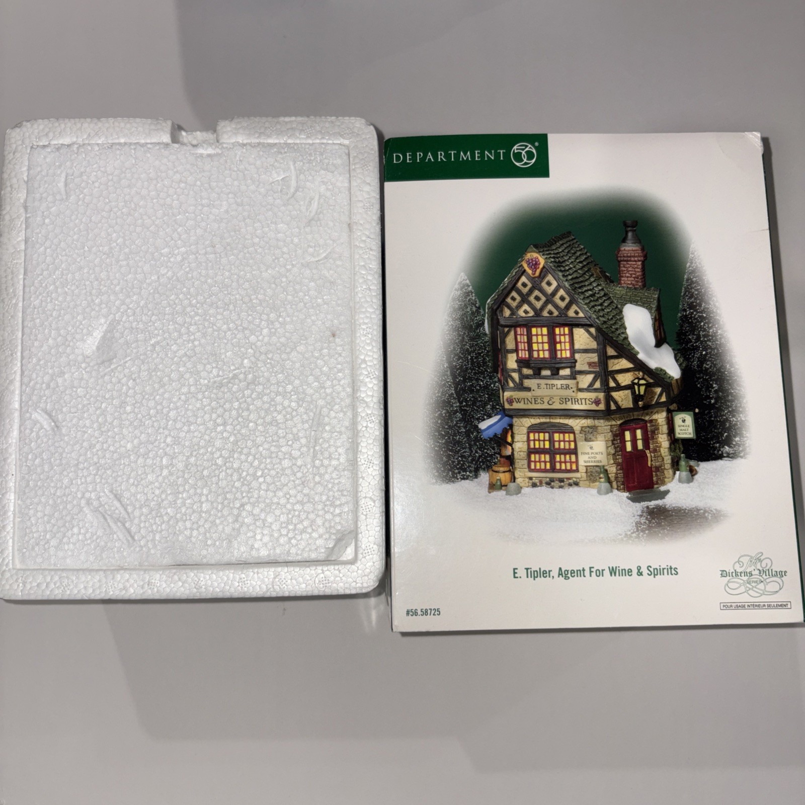 Department 56 Dickens Village Series#58725U E.Tipler Agentfor Wine&Spirits