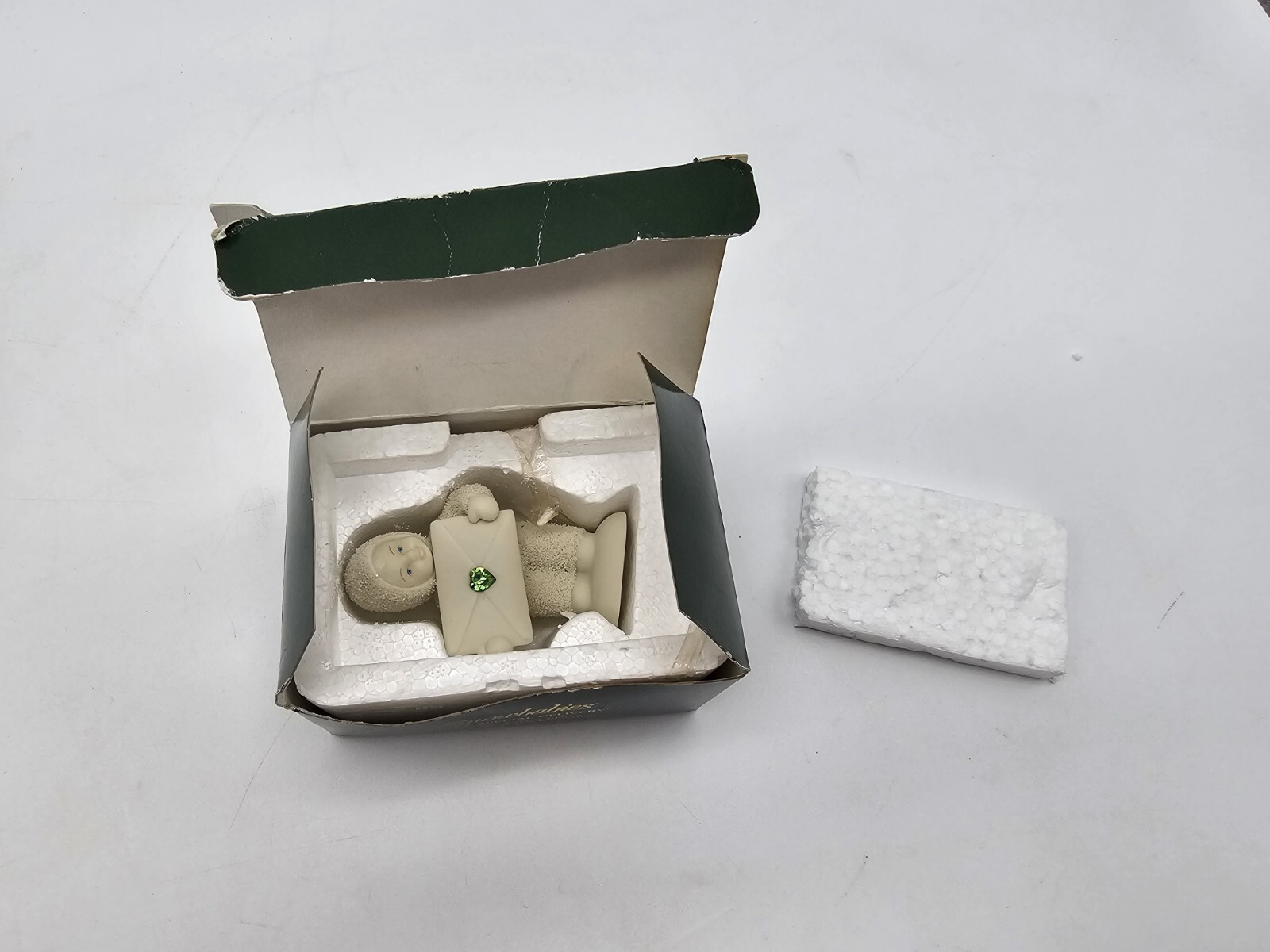 Dept 56 Snowbabies ~ Extra Special Delivery In Box With Peridot August Birthstn