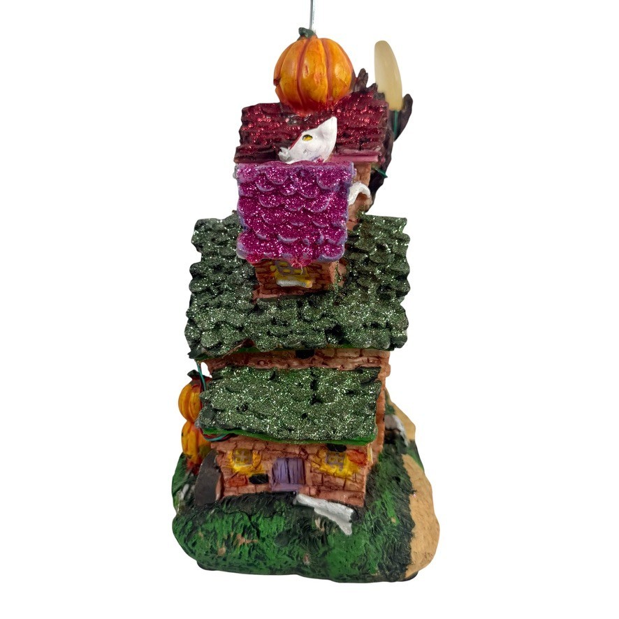 Target LED Village With Flying Witch Halloween Decoration 2009 Tested And Works