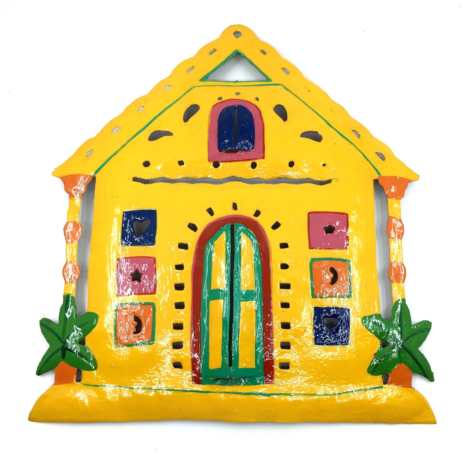 Gingerbread Conch House 13″ Tropical Indoor Outdoor Handcrafted Haitian Art #1
