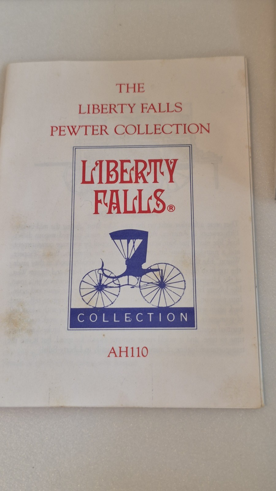 Lot 2 Boxes 1996 Liberty Falls Americana Pewter Collection 10 Figures AH109/110