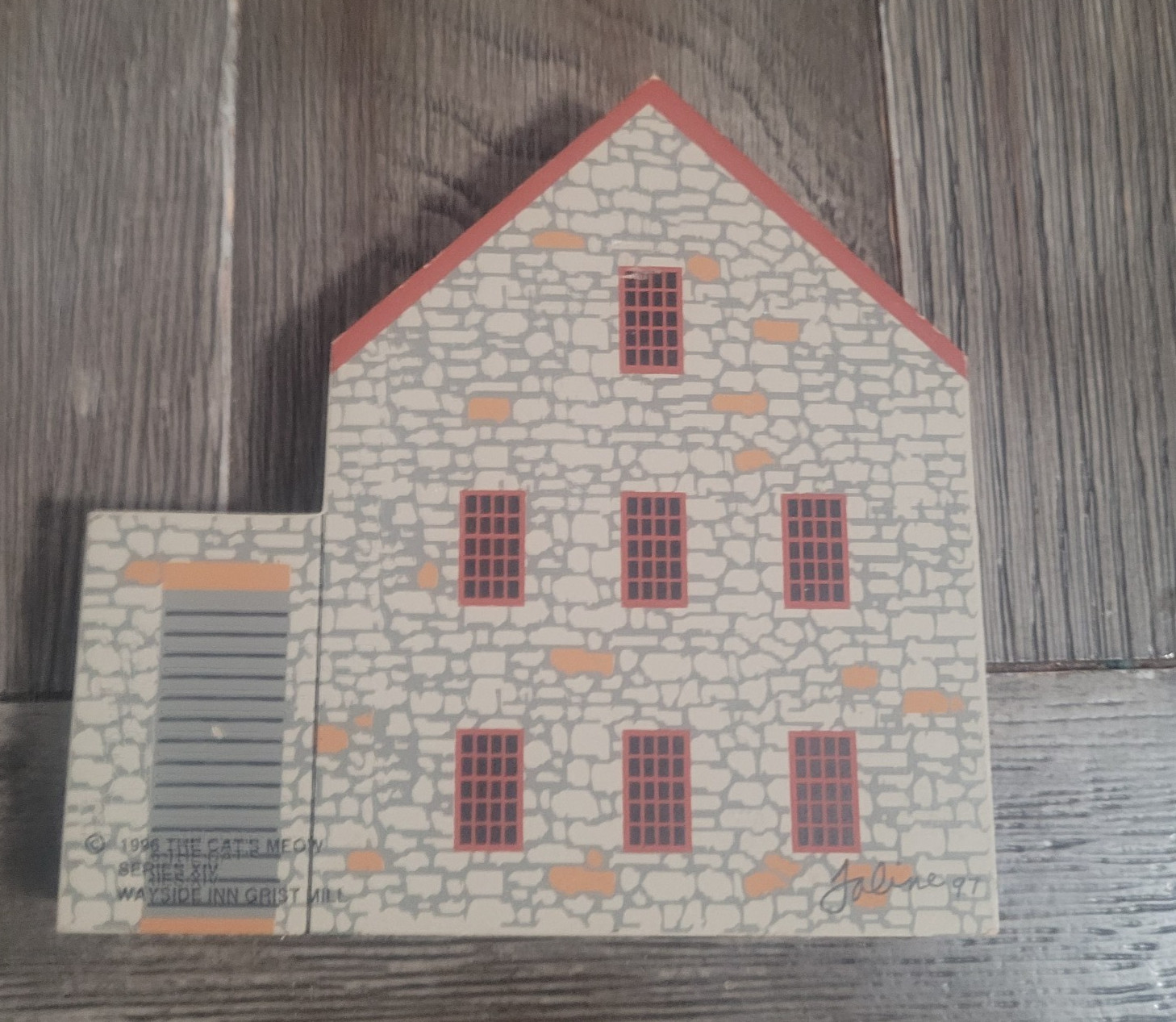 VTG 1996 Cats Meow Wayside Inn GRIST MILL Sudbury MAss Shelf Sitter Faline