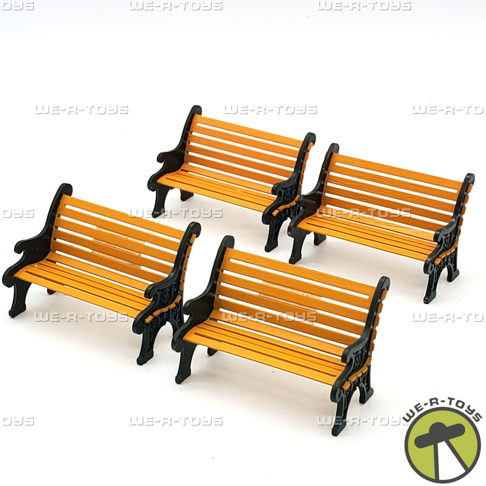 Department 56 Wrought Iron Park Bench Lot of 4 Village Accessories #52303