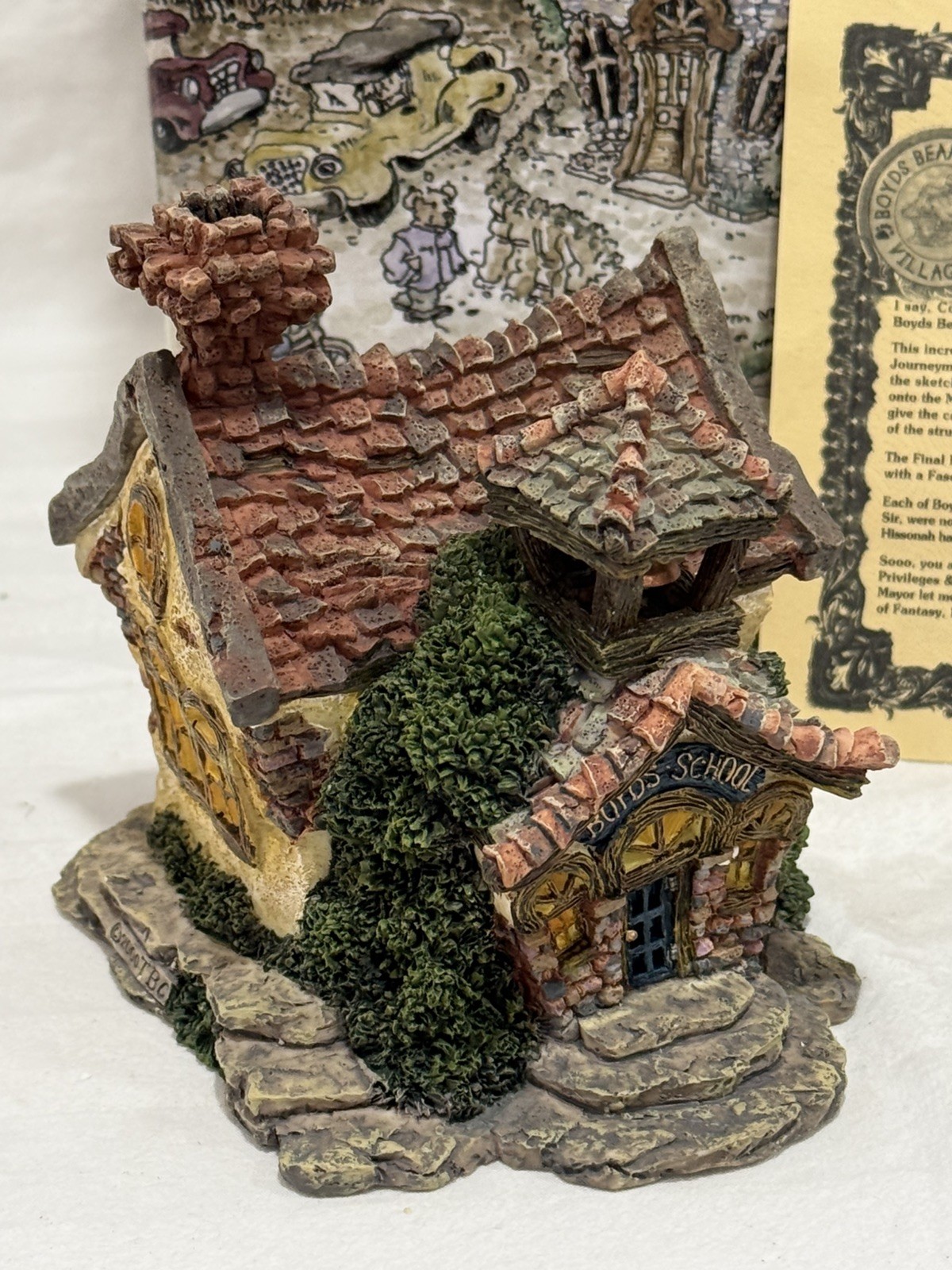 Boyds Bearly-Built Villages Boyds Town #4 The Boyds Bearly A School 19004 w/Box