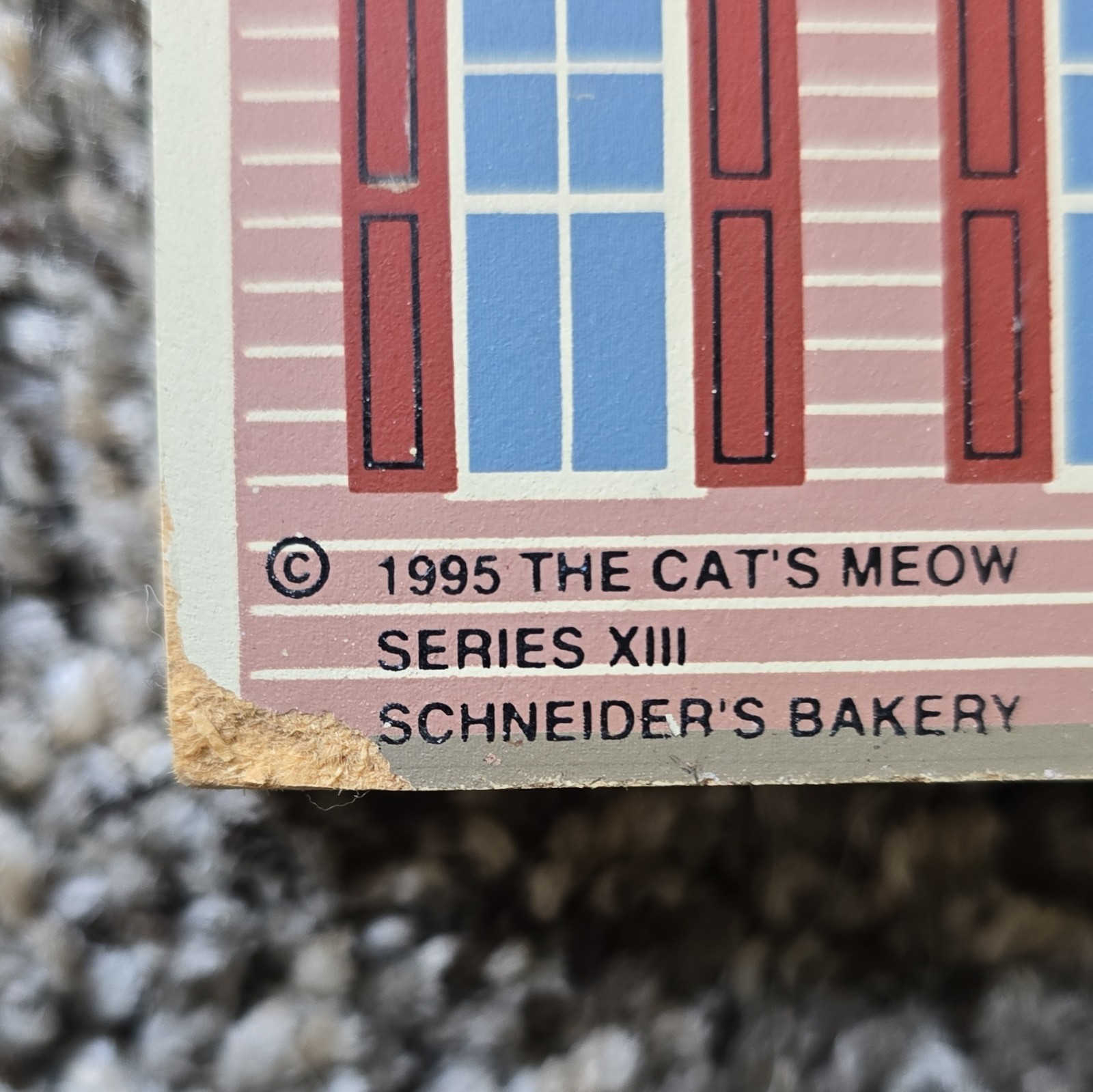 The Cat’s Meow Schneider’s Bakery Series XIII 1995 Painted Wood House Signed