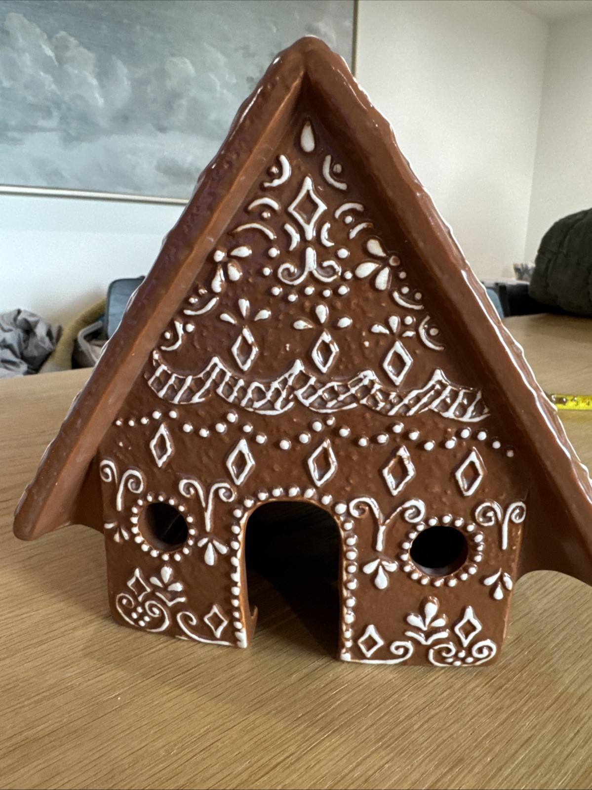 Pottery Barn Handcrafted Gingerbread Village House Medium 7.5″ H