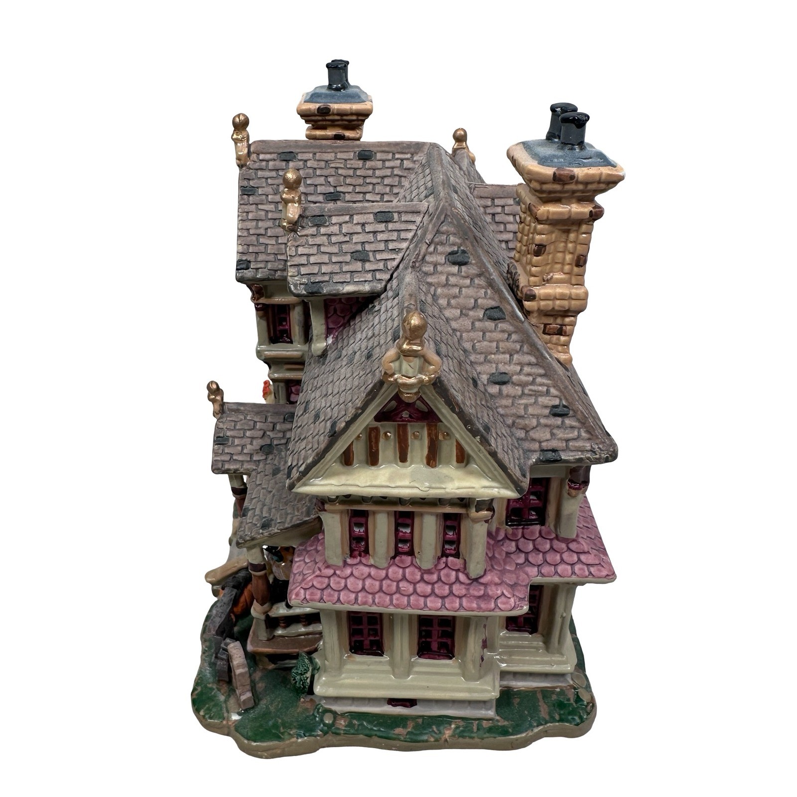 Lemax Spooky Town Trick or Treaters Haven Porcelain Lighted House 2004 45006