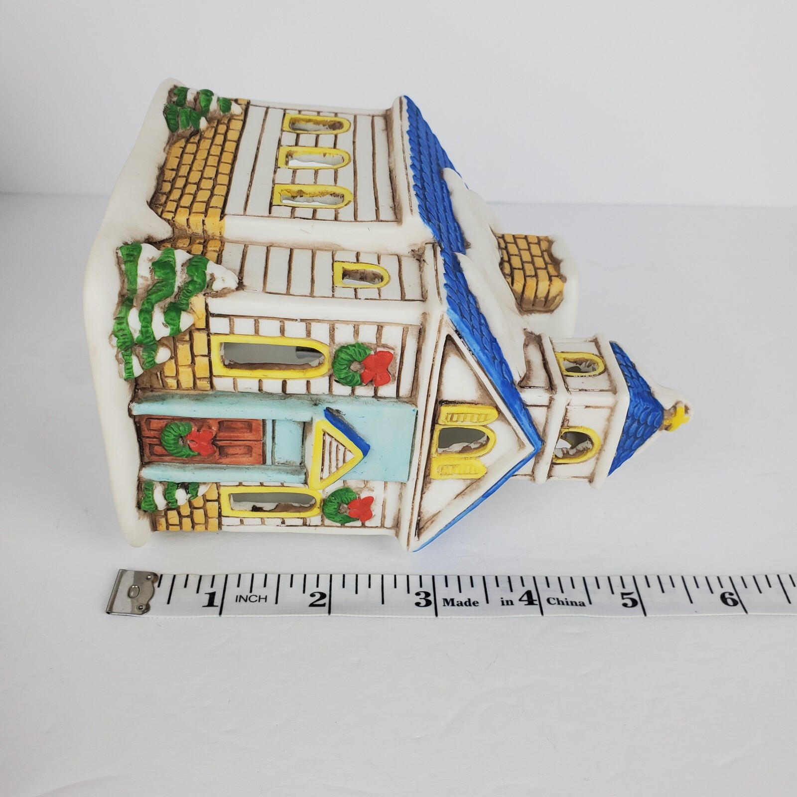Vintage 1988 Lefton Byron Wood Colonial Village Church Chapel Tea Light Holder