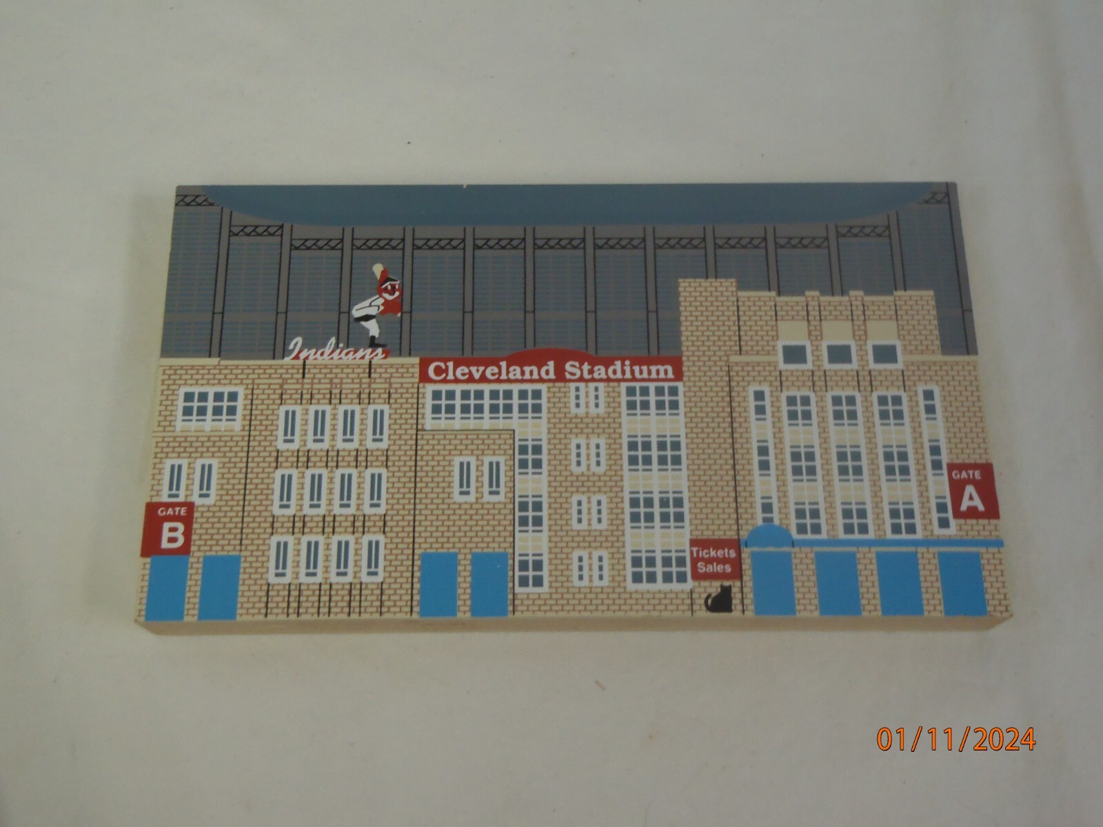 CLEVELAND & Gateway STADIUM INDIANS BASEBALL CAT’S MEOW VILLAGE CHIEF WAHOO 1994