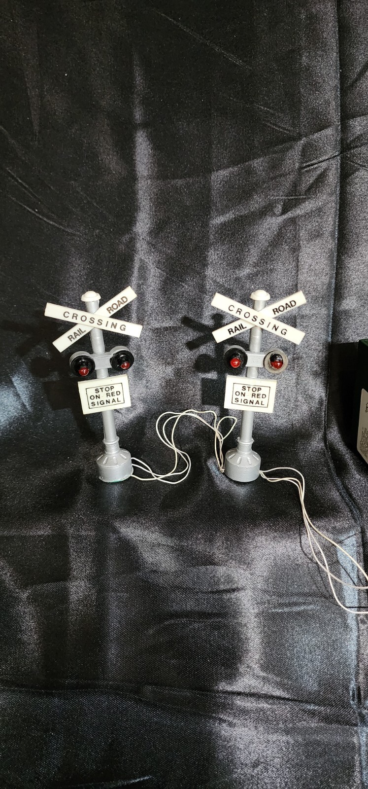 Department Dept 56 Village Railroad Crossing.  Lights Up With Batteries