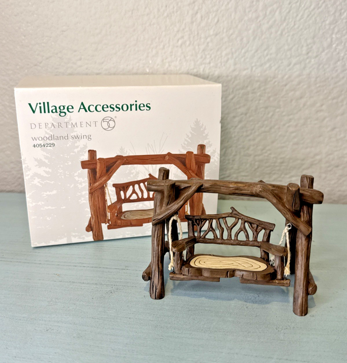 Dept 56 Woodland Swing Village Accessories #4054229 w Original Box