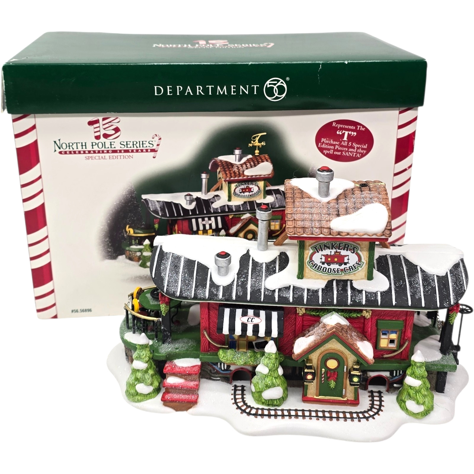 Department 56 North Pole Series #56896 Tinker’s Caboose Cafe Light-Up In Box