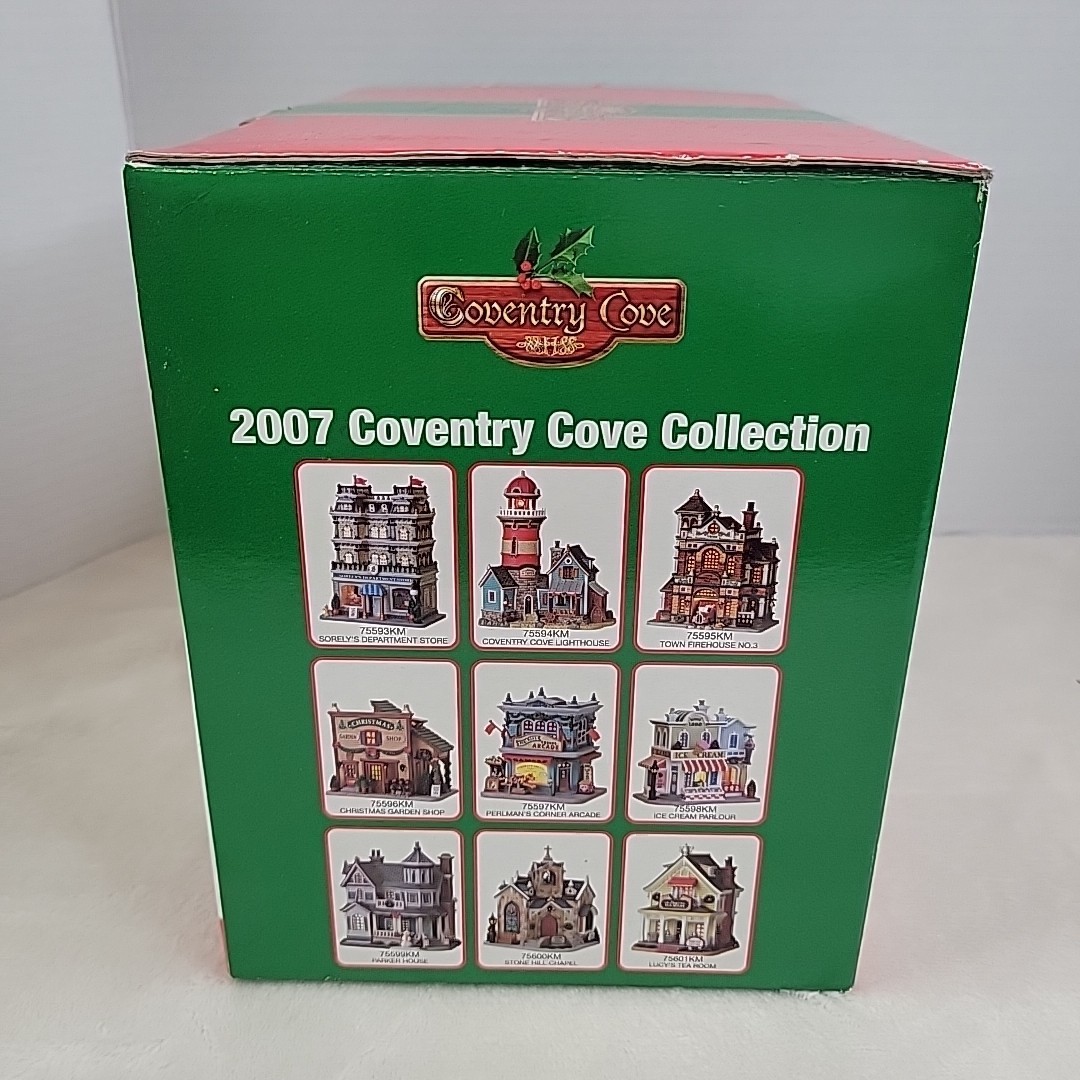 Lemax 2007 Christmas Garden Shop Coventry Cove Pine Tree Wreaths Poinsettias New
