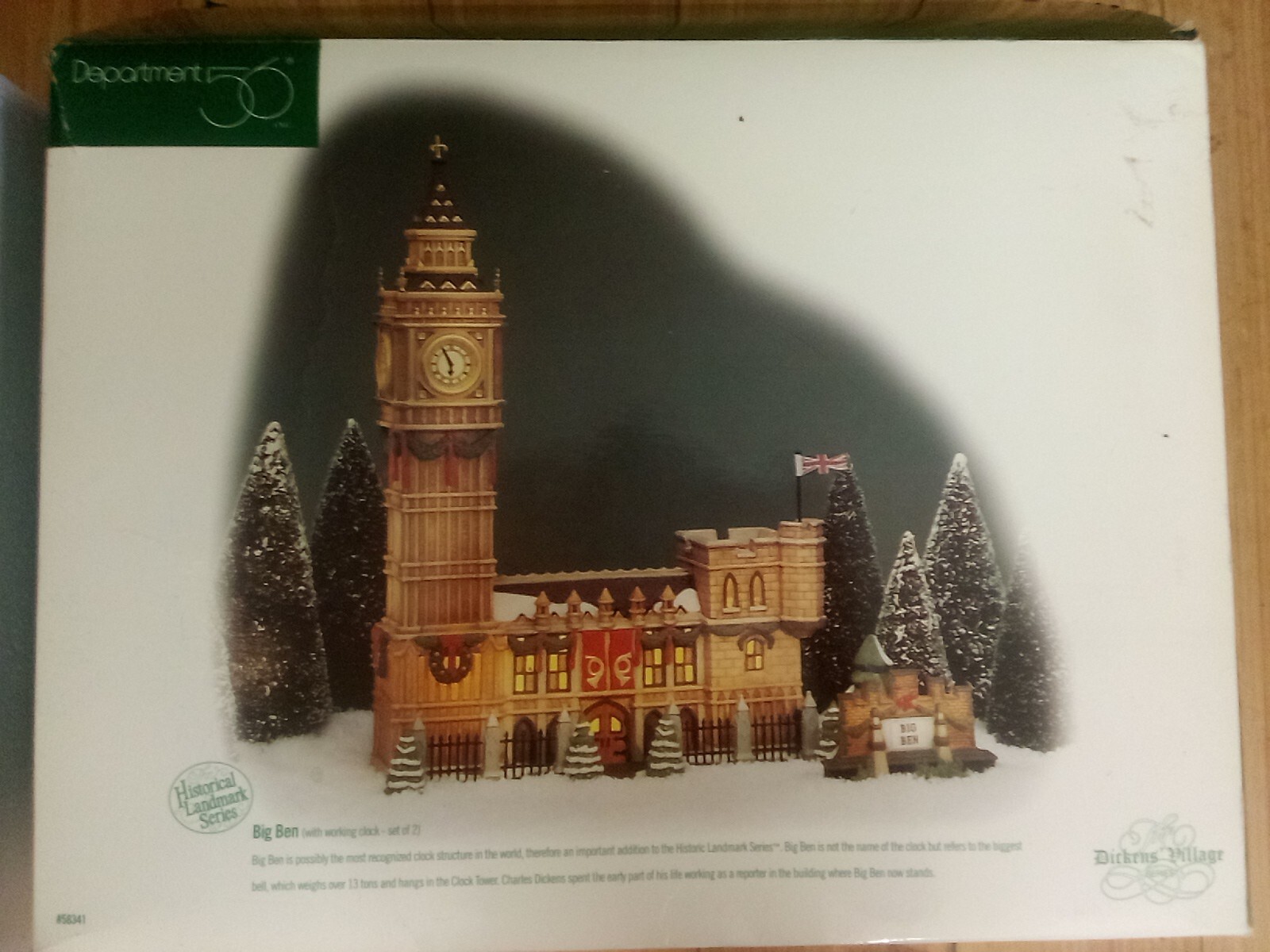 Dept 56 Big Ben Historical Landmark Series #58341 Dickens Village EUC IOB