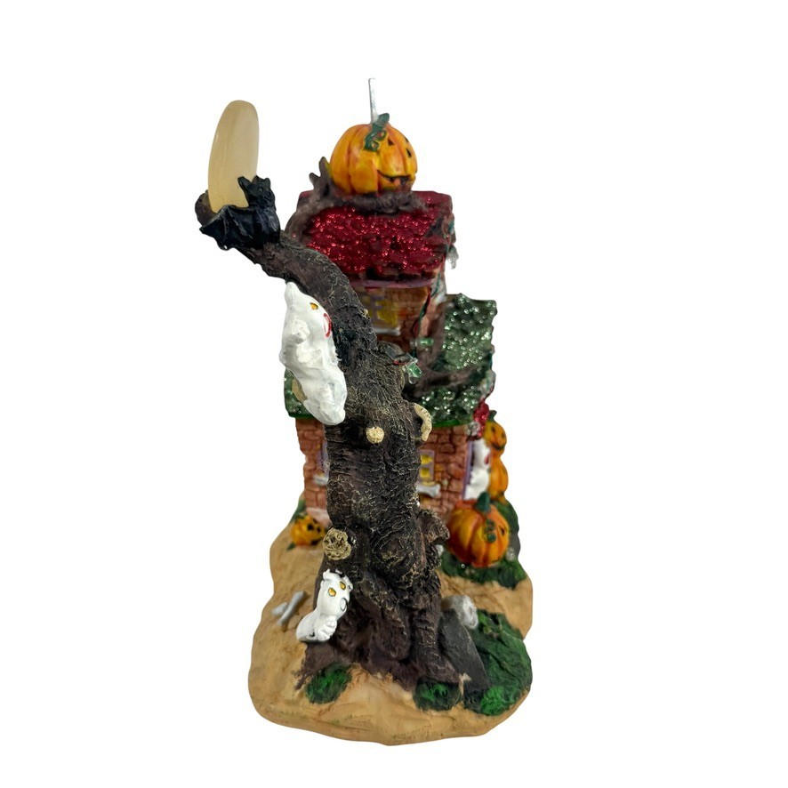Target LED Village With Flying Witch Halloween Decoration 2009 Tested And Works