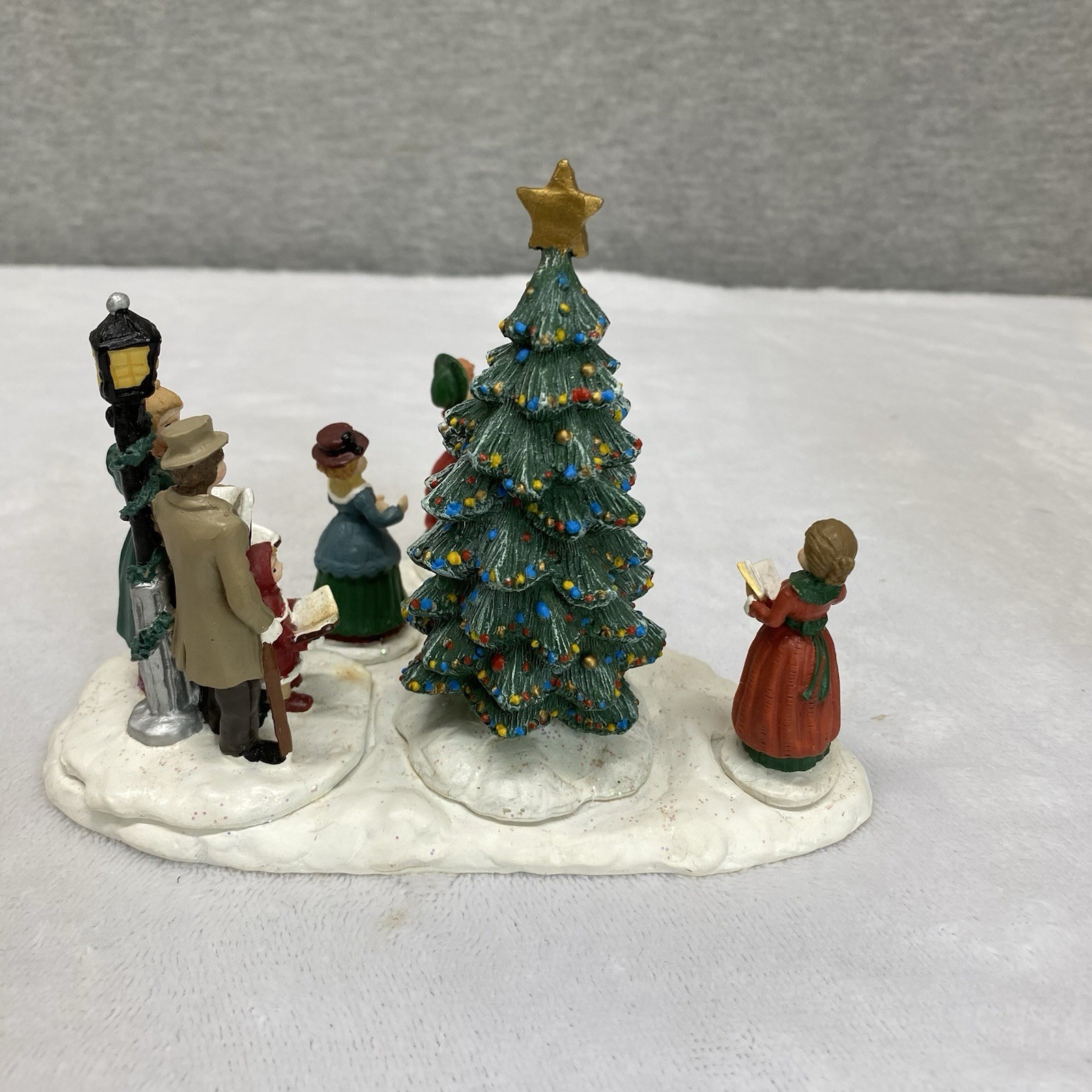 Christmas Village Singing Around Tree Carollers Figurine Accessory Holiday