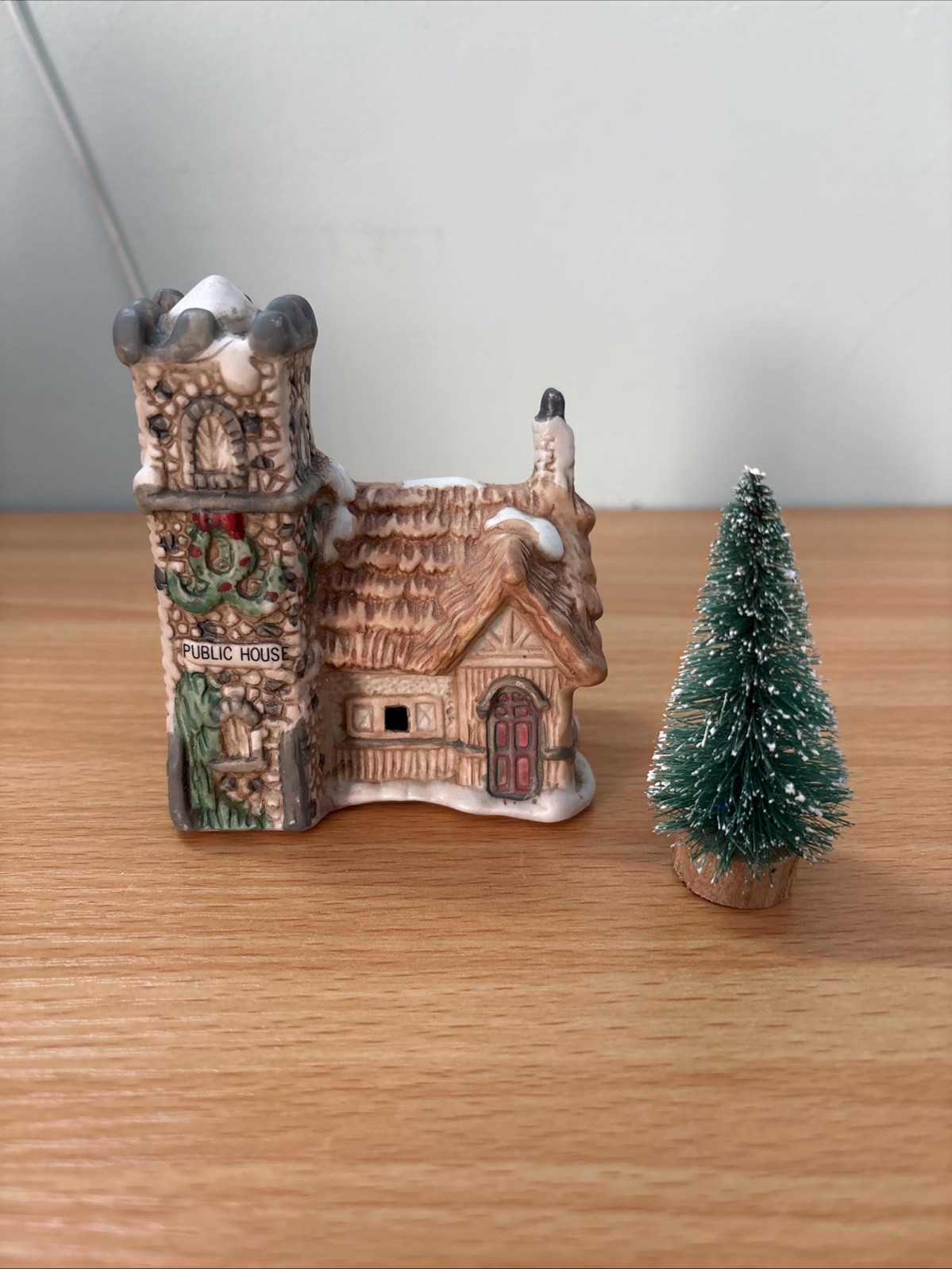 Vintage Share The Joy Illuminated Christmas Village Public House, No Light