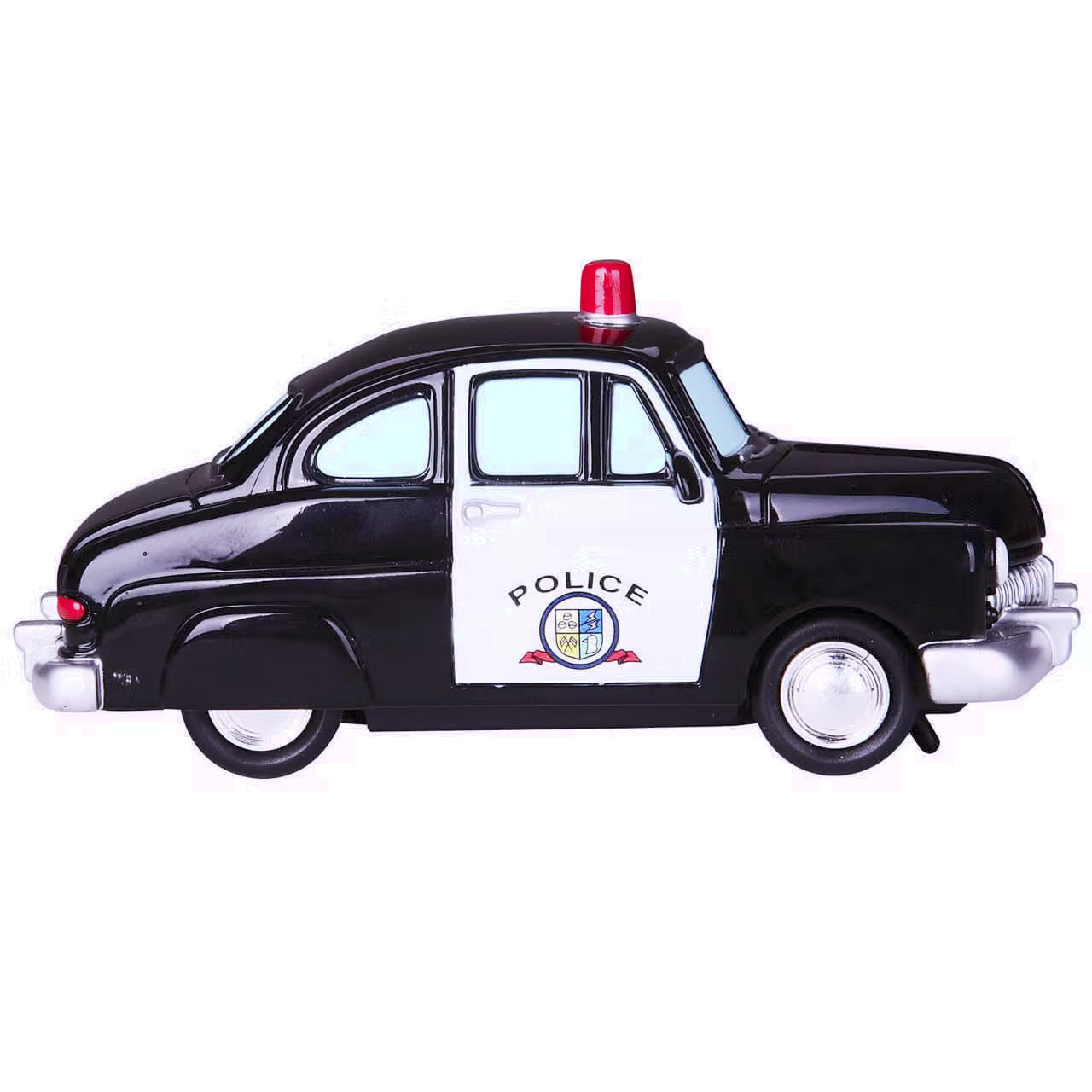 Lemax 2008 Police Squad Car General Products #84833 Black & White Classic Oldies