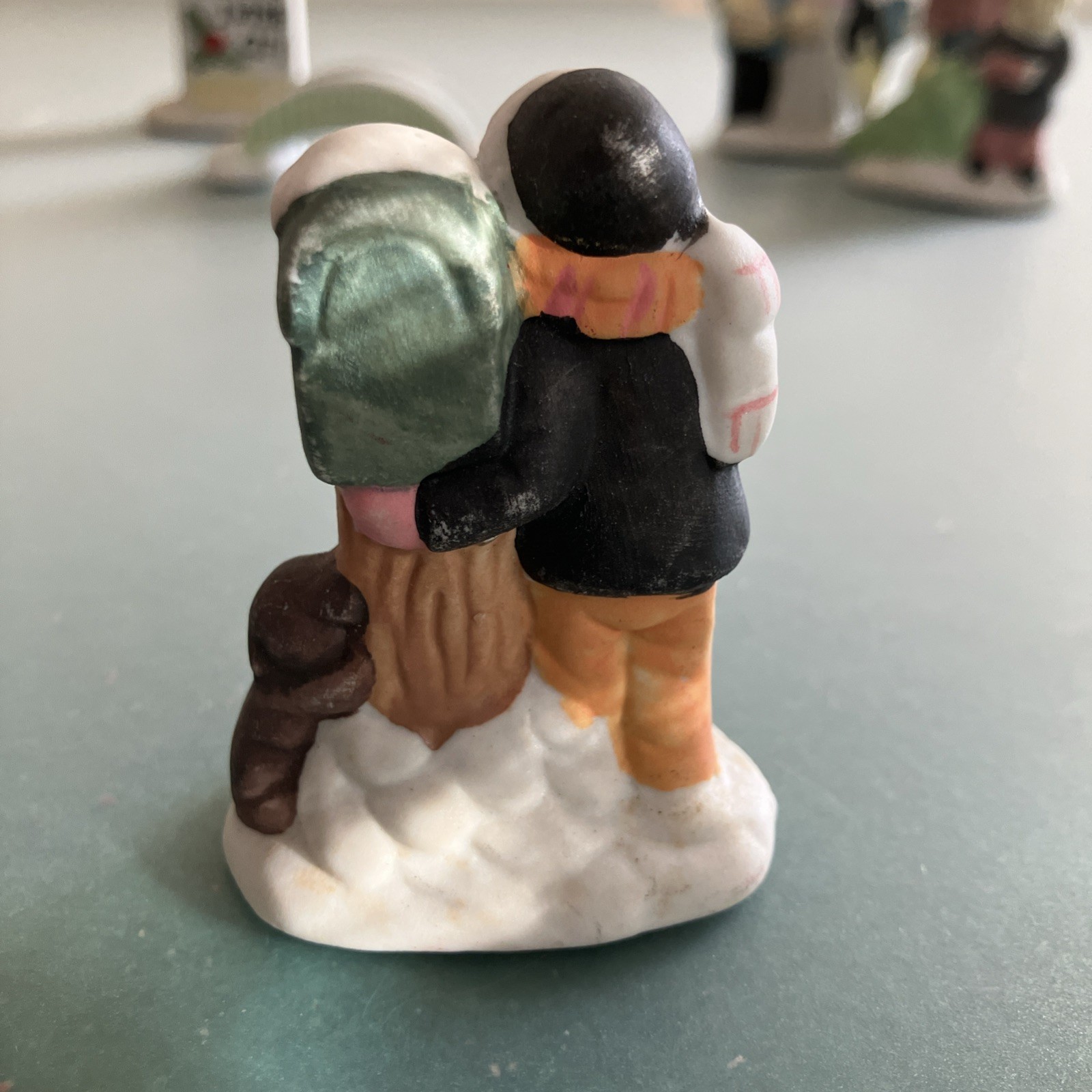 Lot Of 13 Christmas Village Figures/pieces Pre-owned