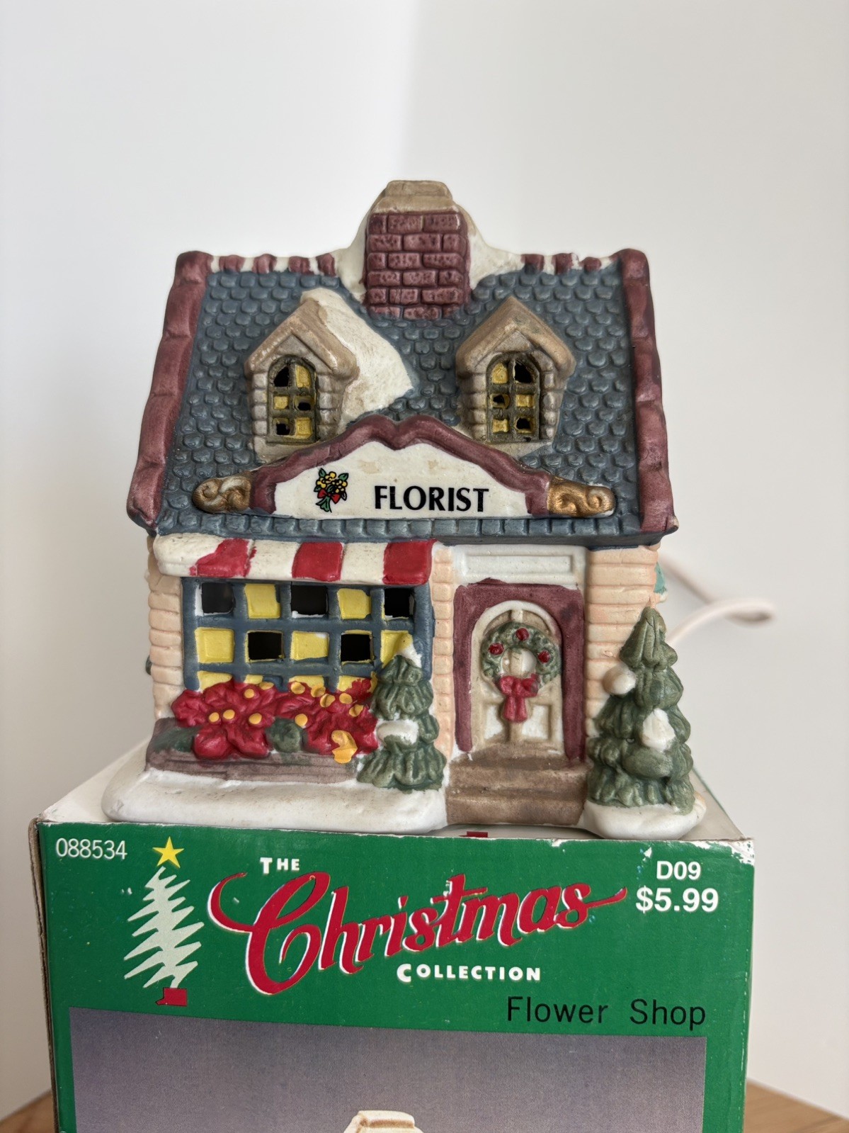 The Christmas House Collection Flower Shop illuminated porcelain item # 088534
