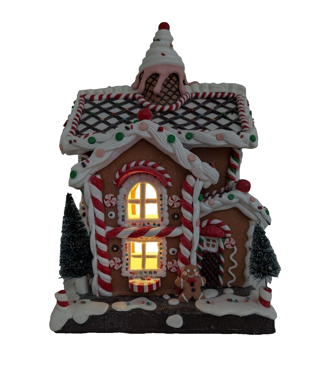 Kurt Adler 14″ Battery-Operated Light-Up Gingerbread House Table Piece