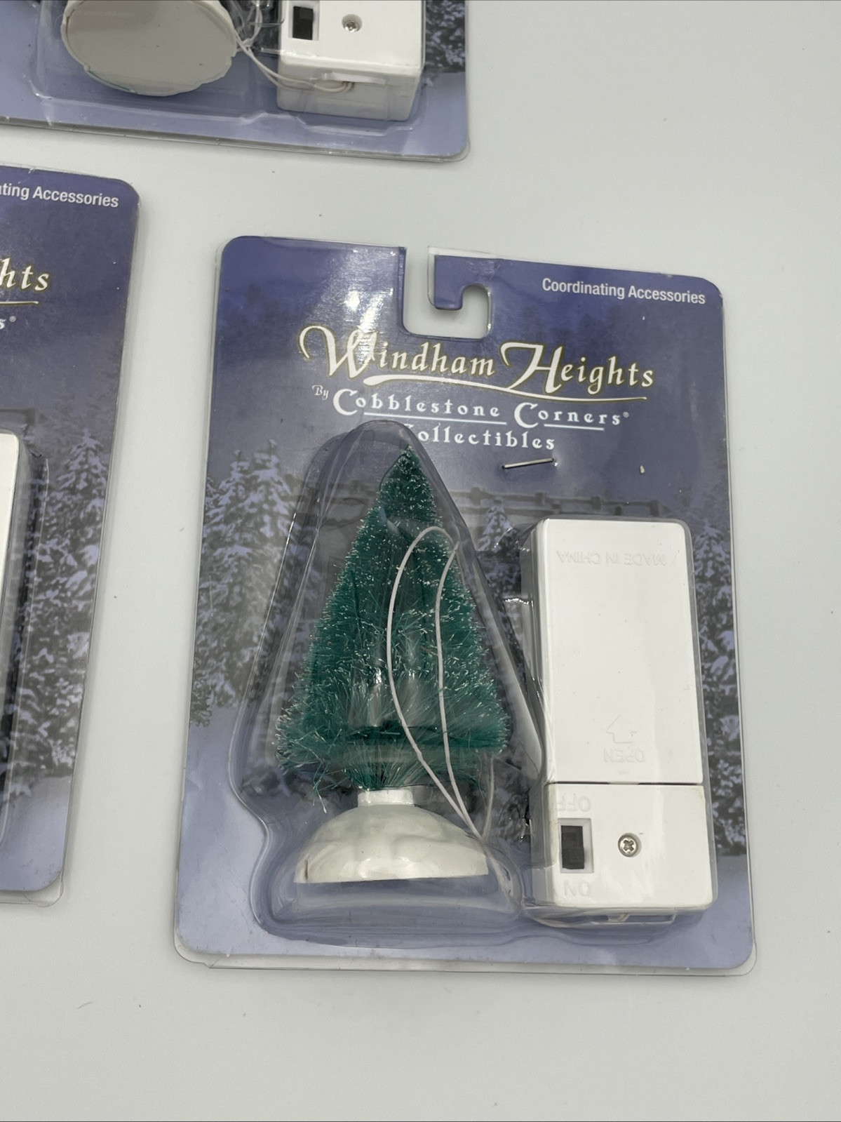 3 Windham Heights Cobblestone Corners Lighted Christmas Core Tree Dollhouse CH2