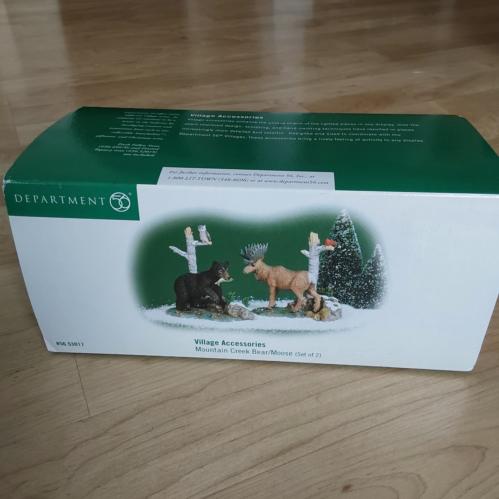 Dept. 56 2001 Village Accessories Mountain Creek Bear & Moose 56.53017
