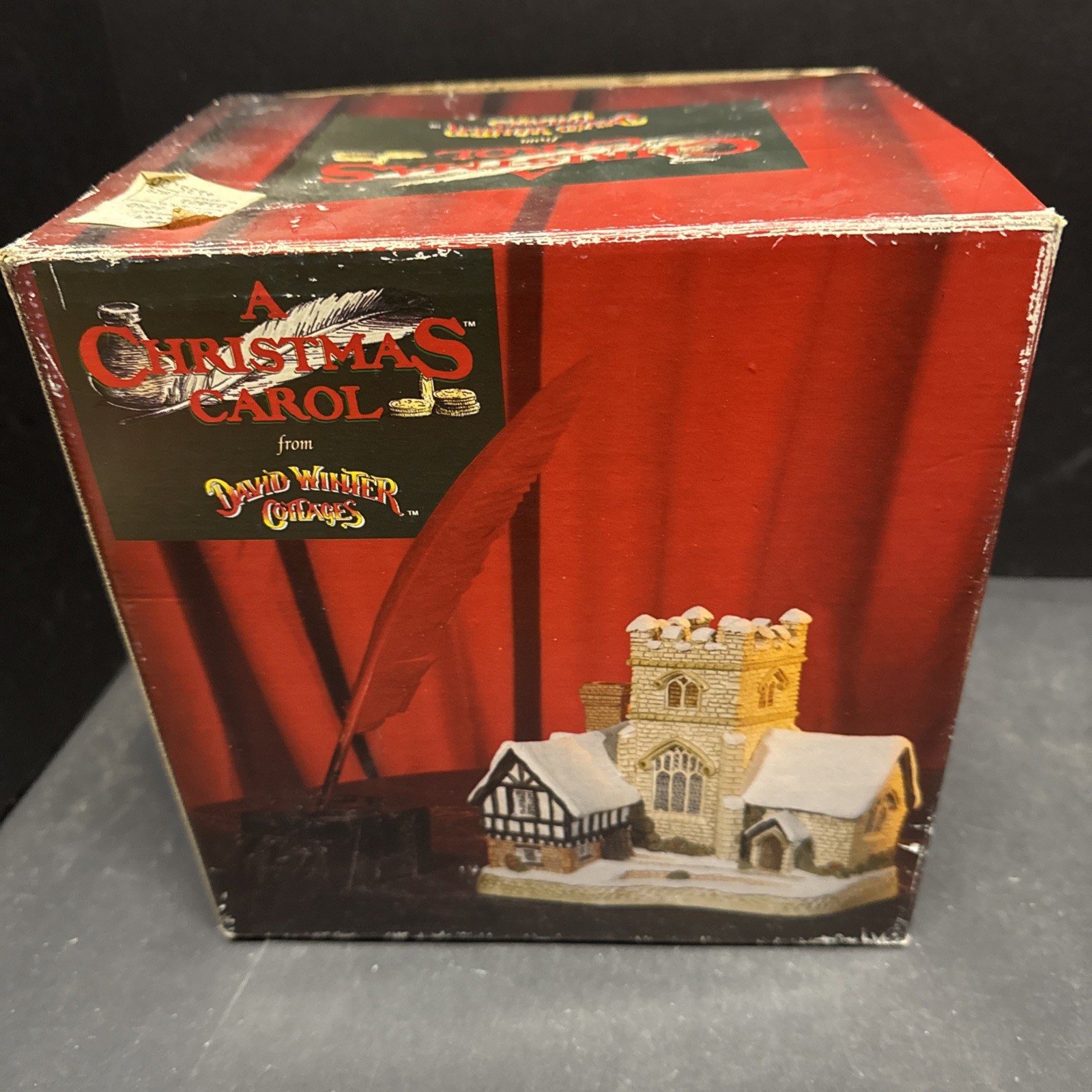 David Winter Cottage A Christmas Carol Parish Church 1989 Vintage John Hine Box