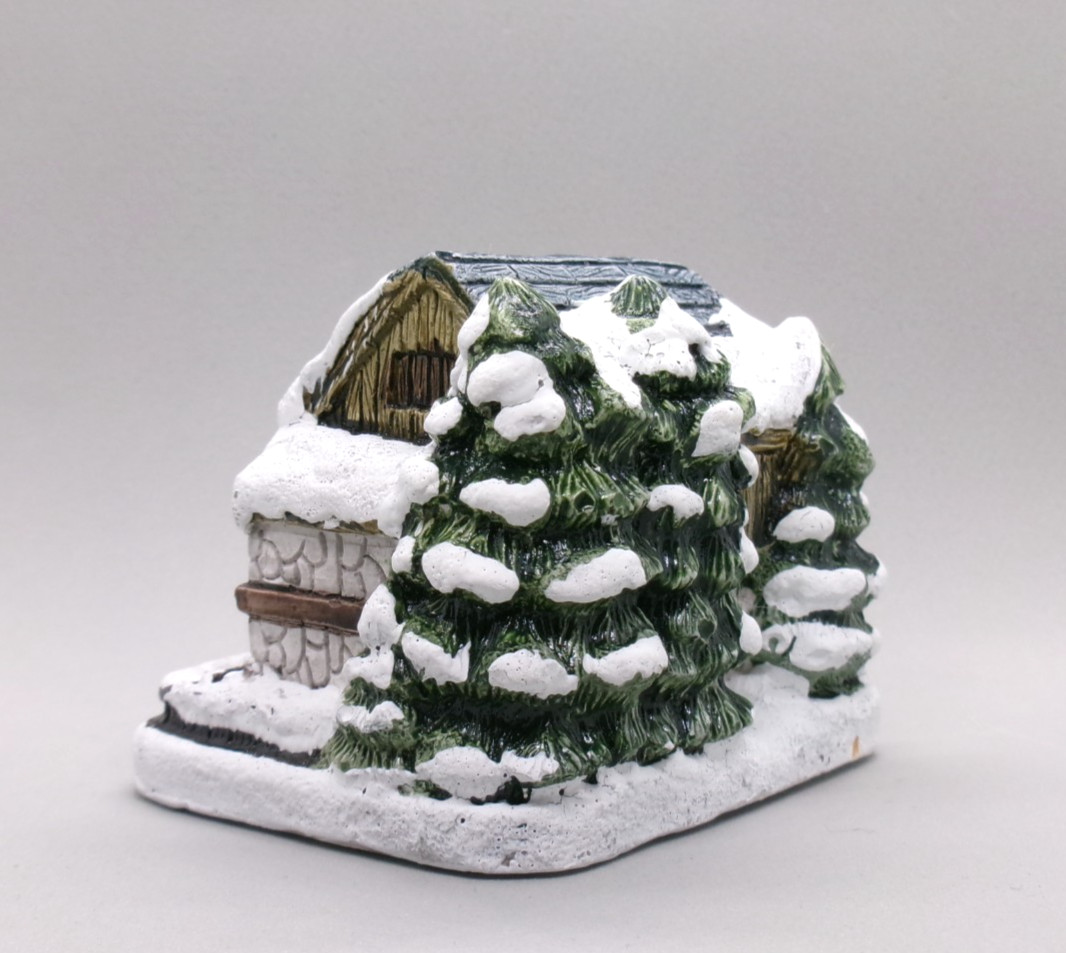 Vintage RSVP Stone Barn American Rustic Series Country Christmas Cottage 1989