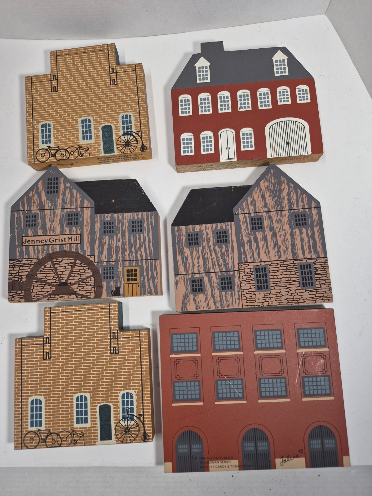 Pre-owned Cats Meow Lot Of 4 with 2 Duplicates Tradesman Series Pieces