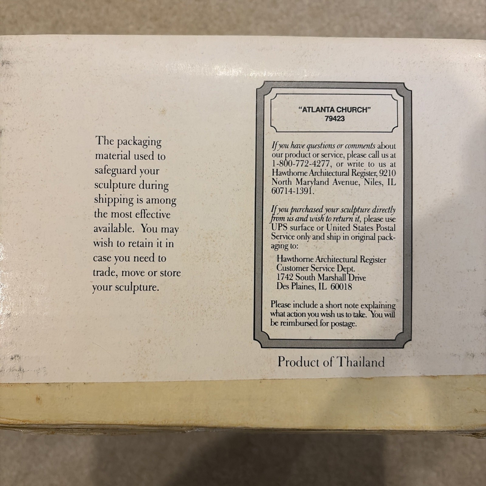 Gone With The Wind Atlanta Church Hawthorne Village Porchlight Collection& COA