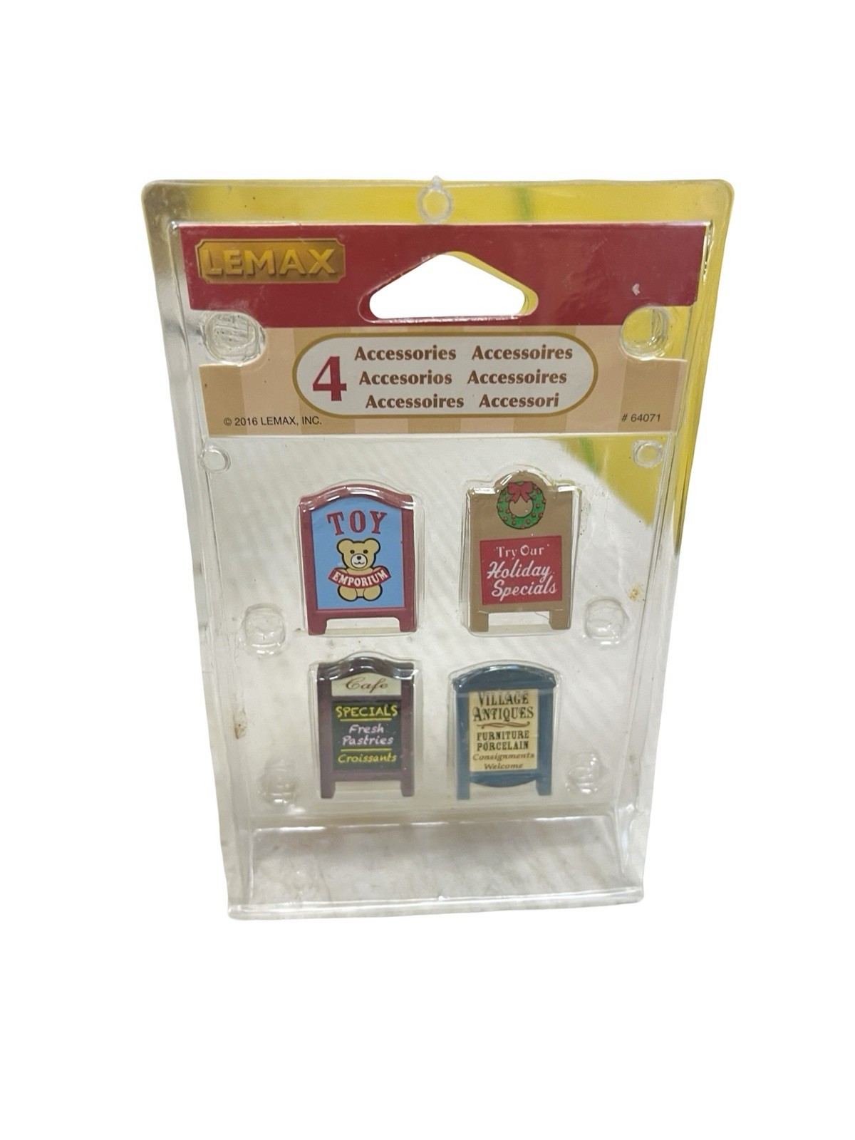Lemax 2016 Christmas Village Signs General Products #64071 Cafe Antiques Retired