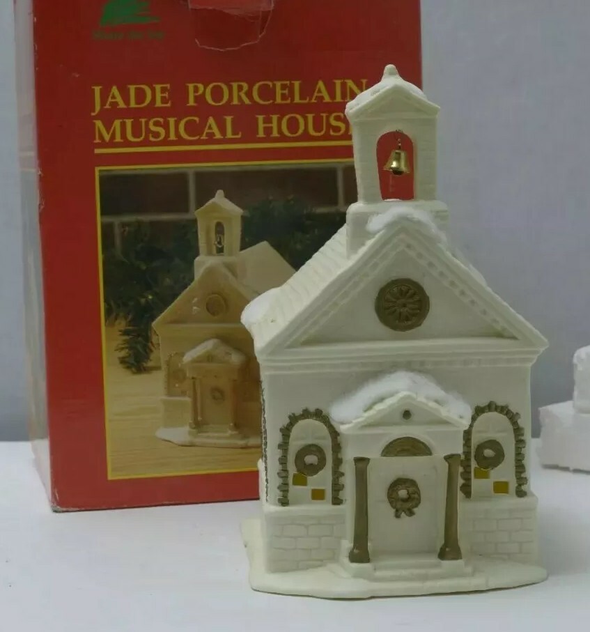 Share The Joy Jade Porcelain Musical House Christmas House