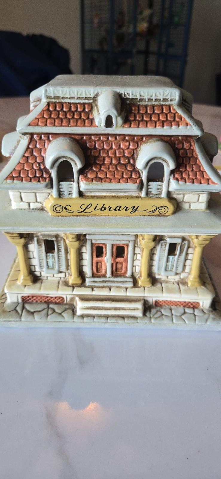 Lefton Colonial Village Lot of 4. Police Station, Barn, Library, School