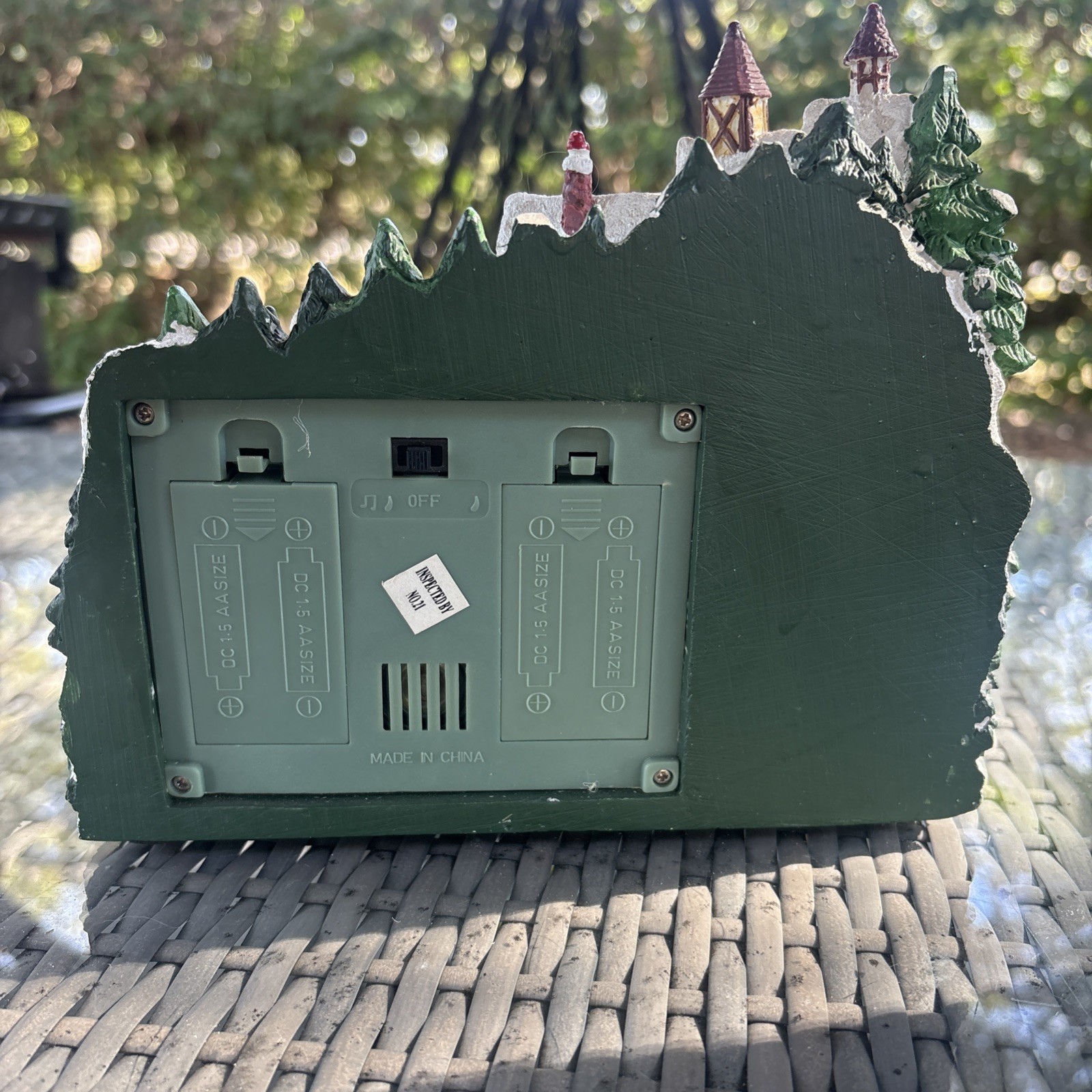 Charming Hand-Painted Christmas Village Water Fall And Lights Working Tested