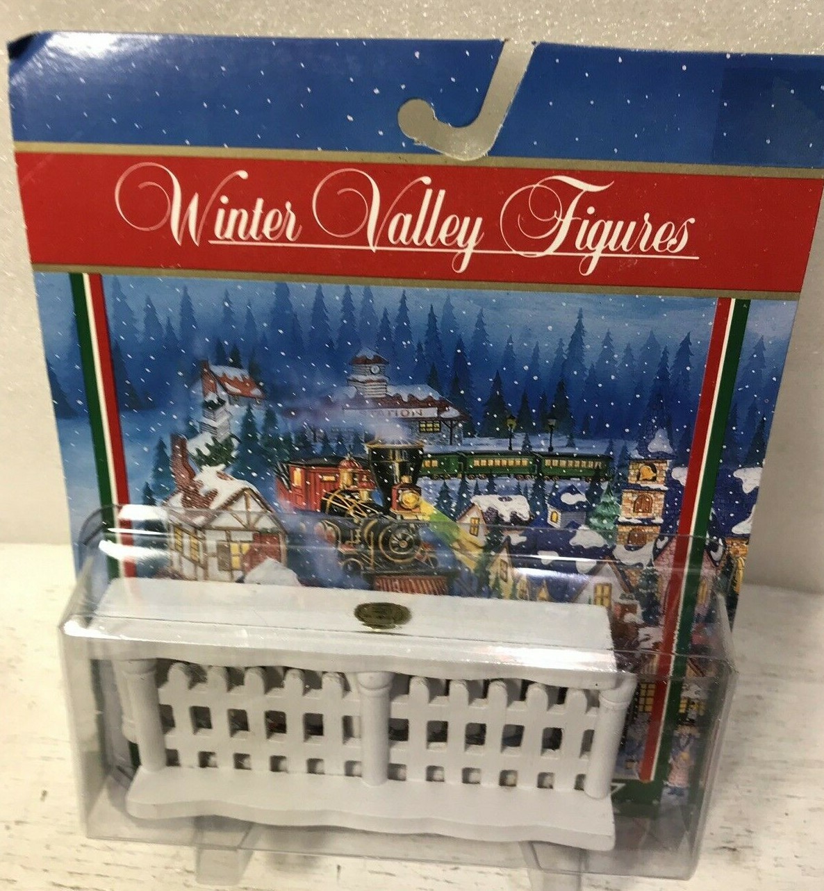Winter Valley Figures Christmas Village Wooden Fence 2 Pcs Set, Atico Inter.-NEW