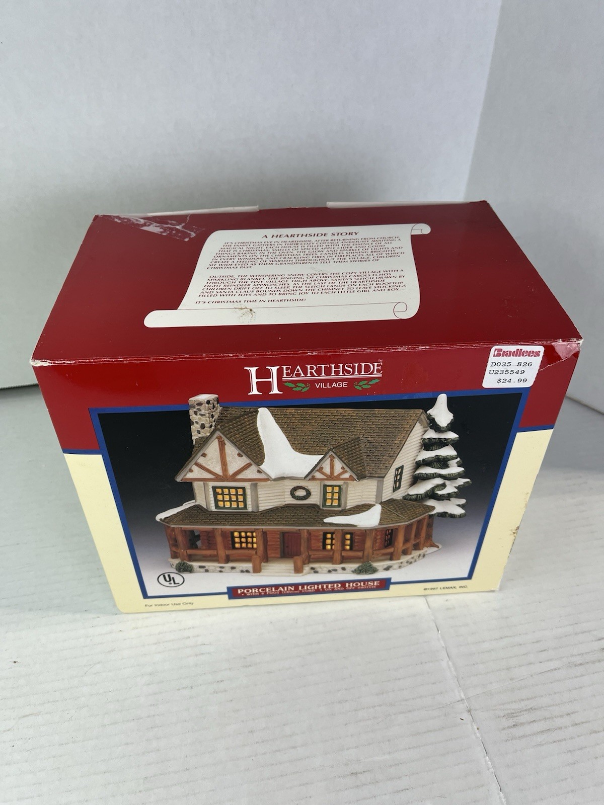 LEMAX 1996 VAIL Village Lighted Hunter’s Lodge House Christmas Porcelain CC