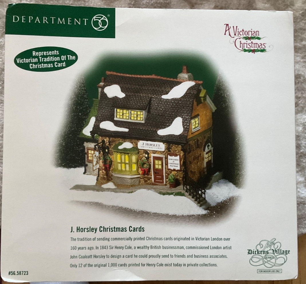 2004 Department 56 Dicken’s Village #56.58723 J. HORSLEY CHRISTMAS CARDS Unused