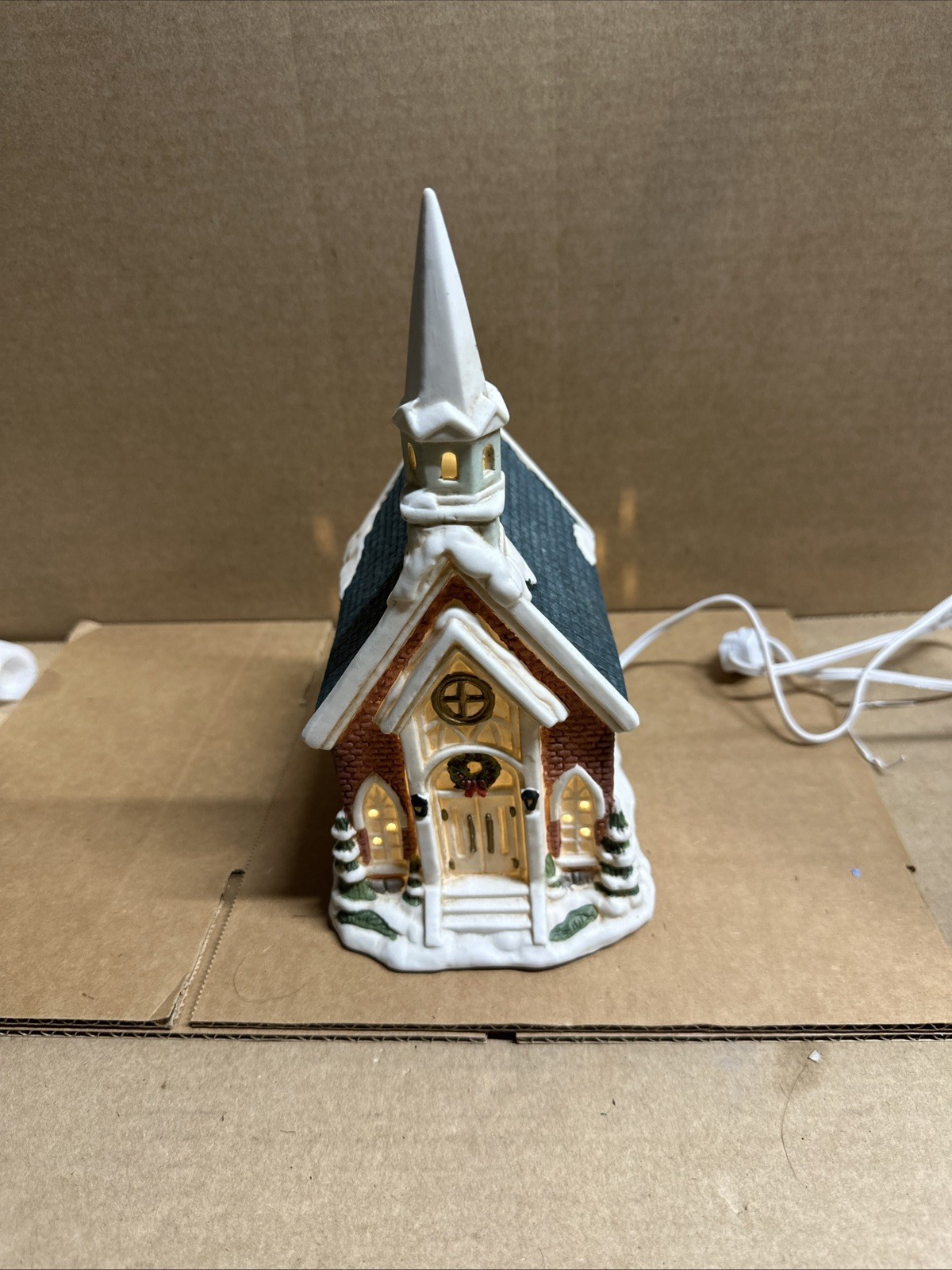 Christmas Village Church W/ Steeple