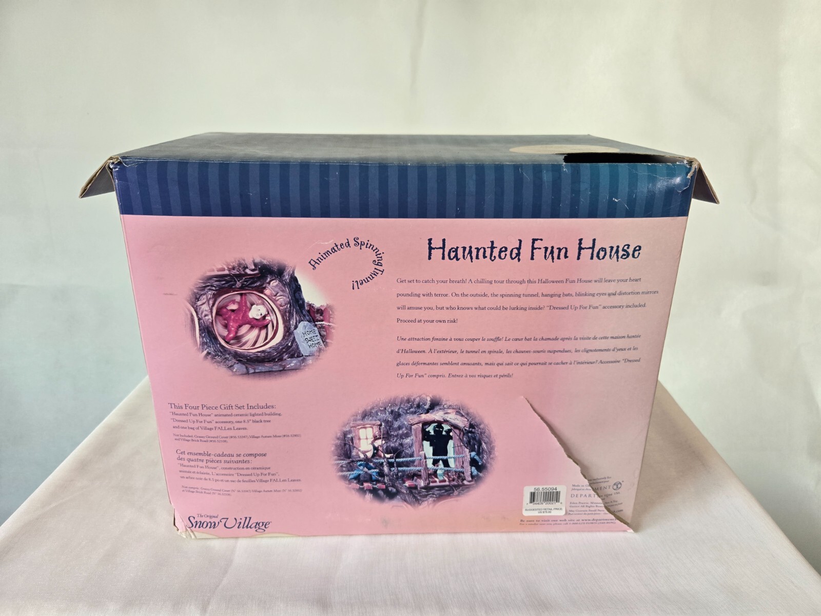 Dept 56 Snow Village Halloween Haunted Fun House – Works SOME FLAWS, PLEASE READ