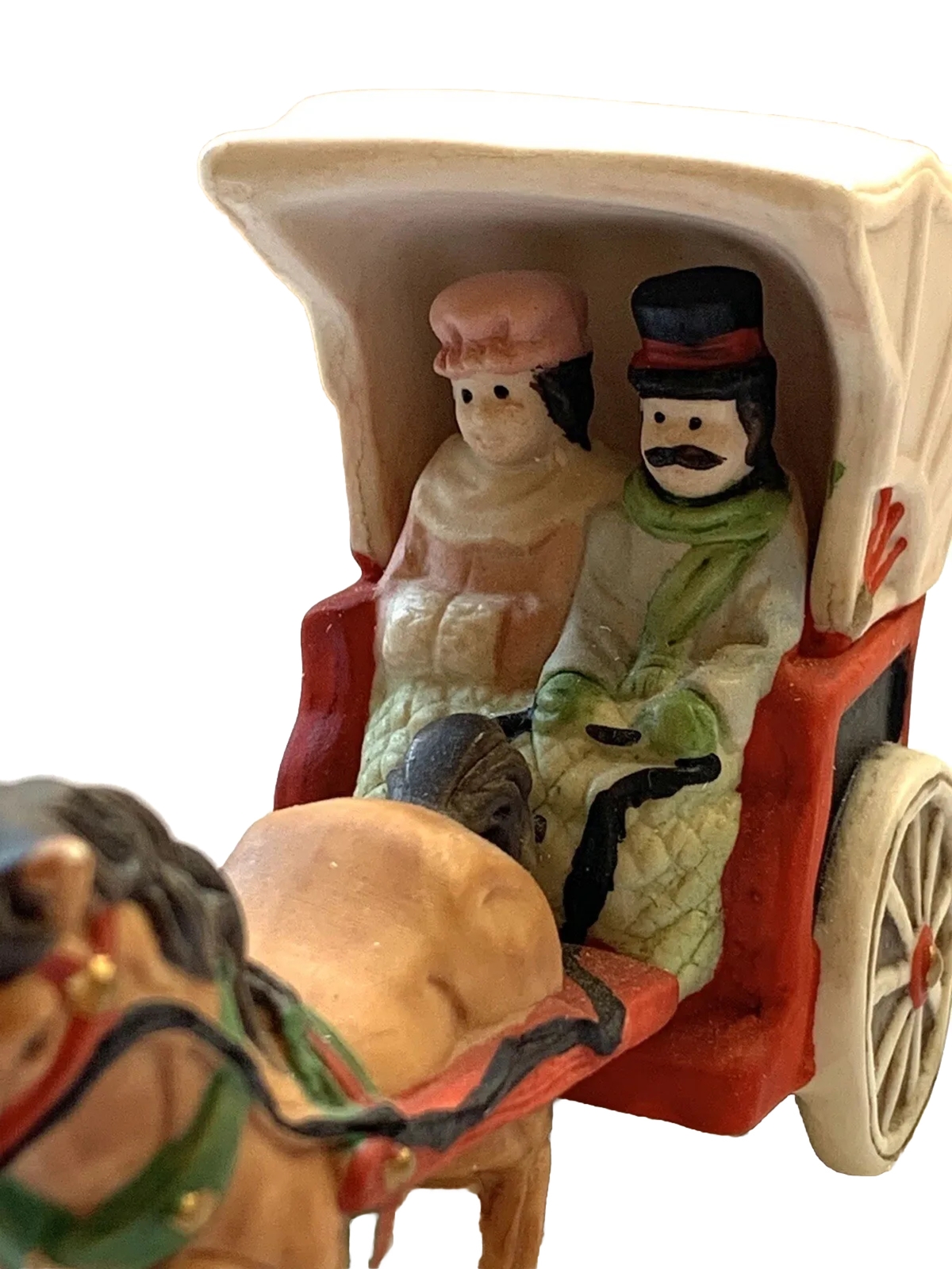 Traditions porcelain Victorian Village replacement horse drawn carriage 1992