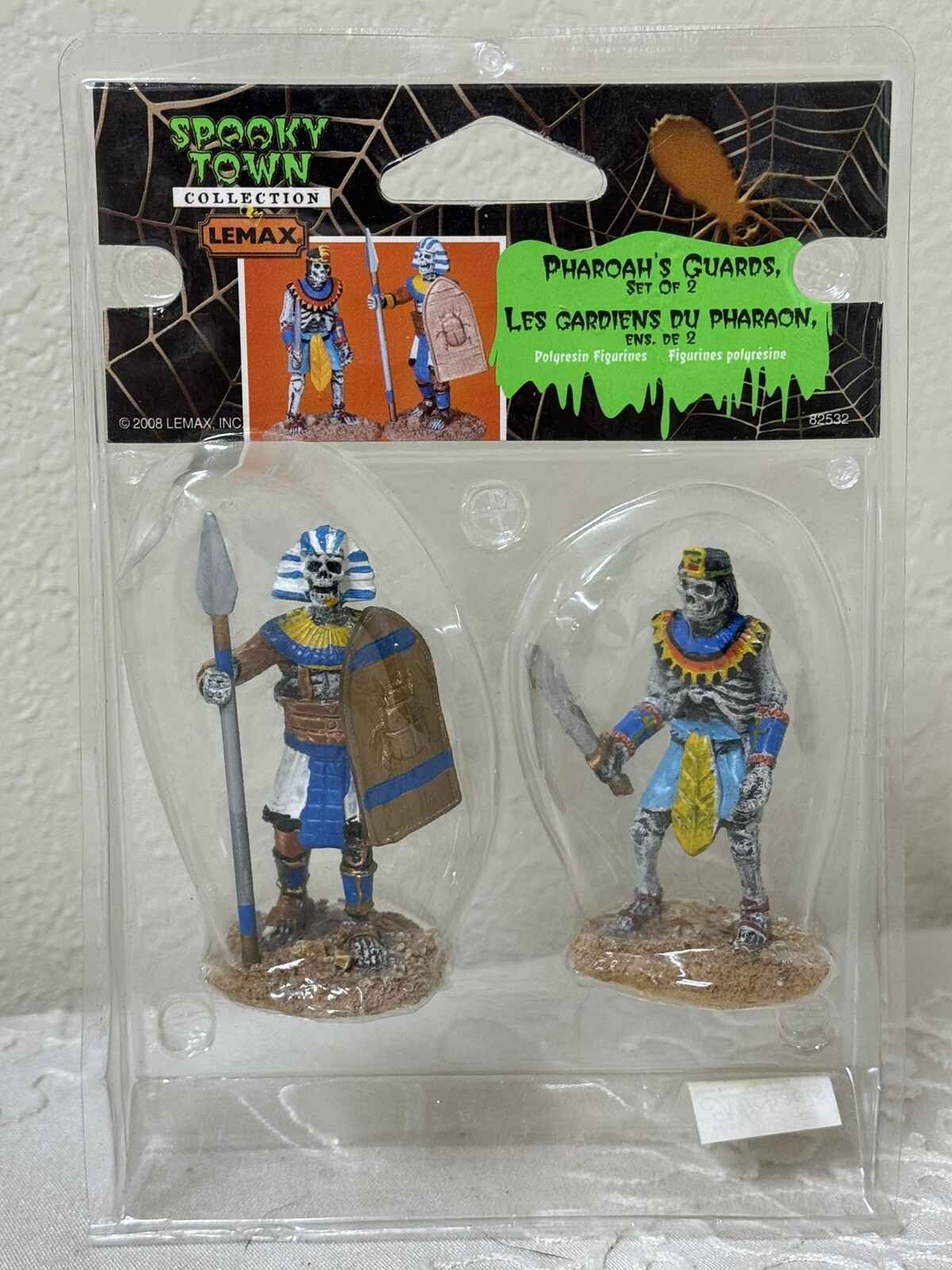 Lemax Spooky Town Pharoahs Guards Polyresin Small Figurine Halloween Rare Set 2