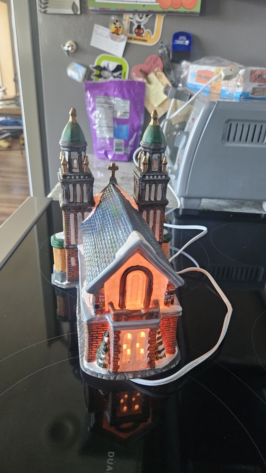 Galleria Hand Painted Porcelain Collectable Lighted Church Christmas Decoration