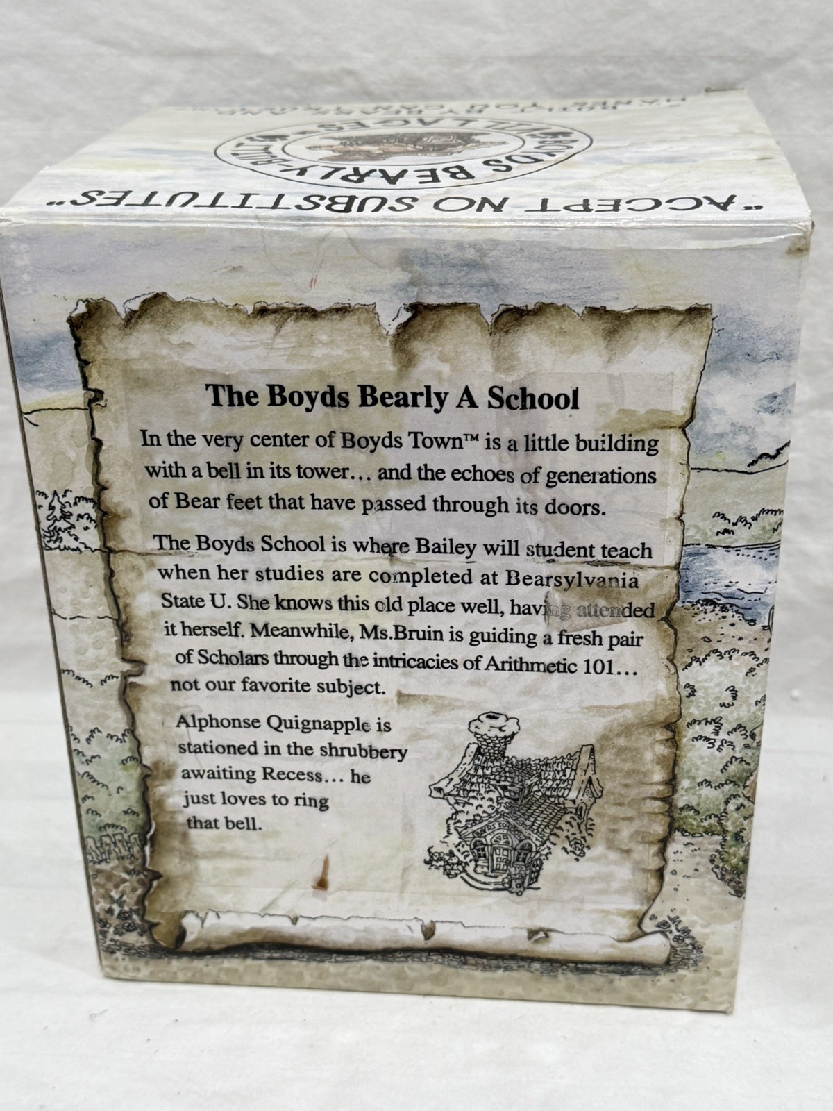 Boyds Bearly-Built Villages Boyds Town #4 The Boyds Bearly A School 19004 w/Box