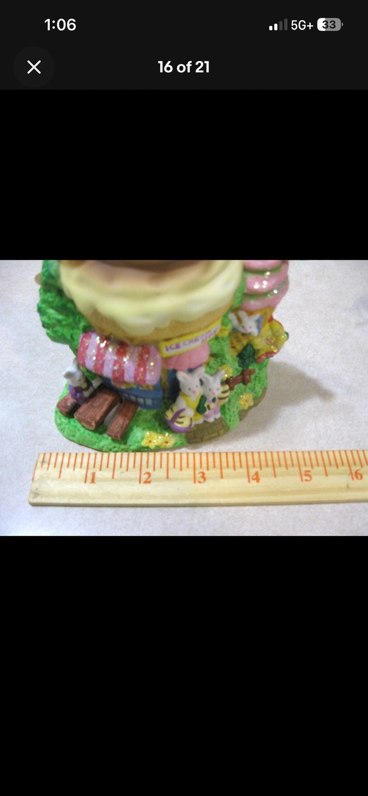 Vintage Cottontale Cottages Easter Village Ice Cream Shop Porcelain 2003 W/ Box