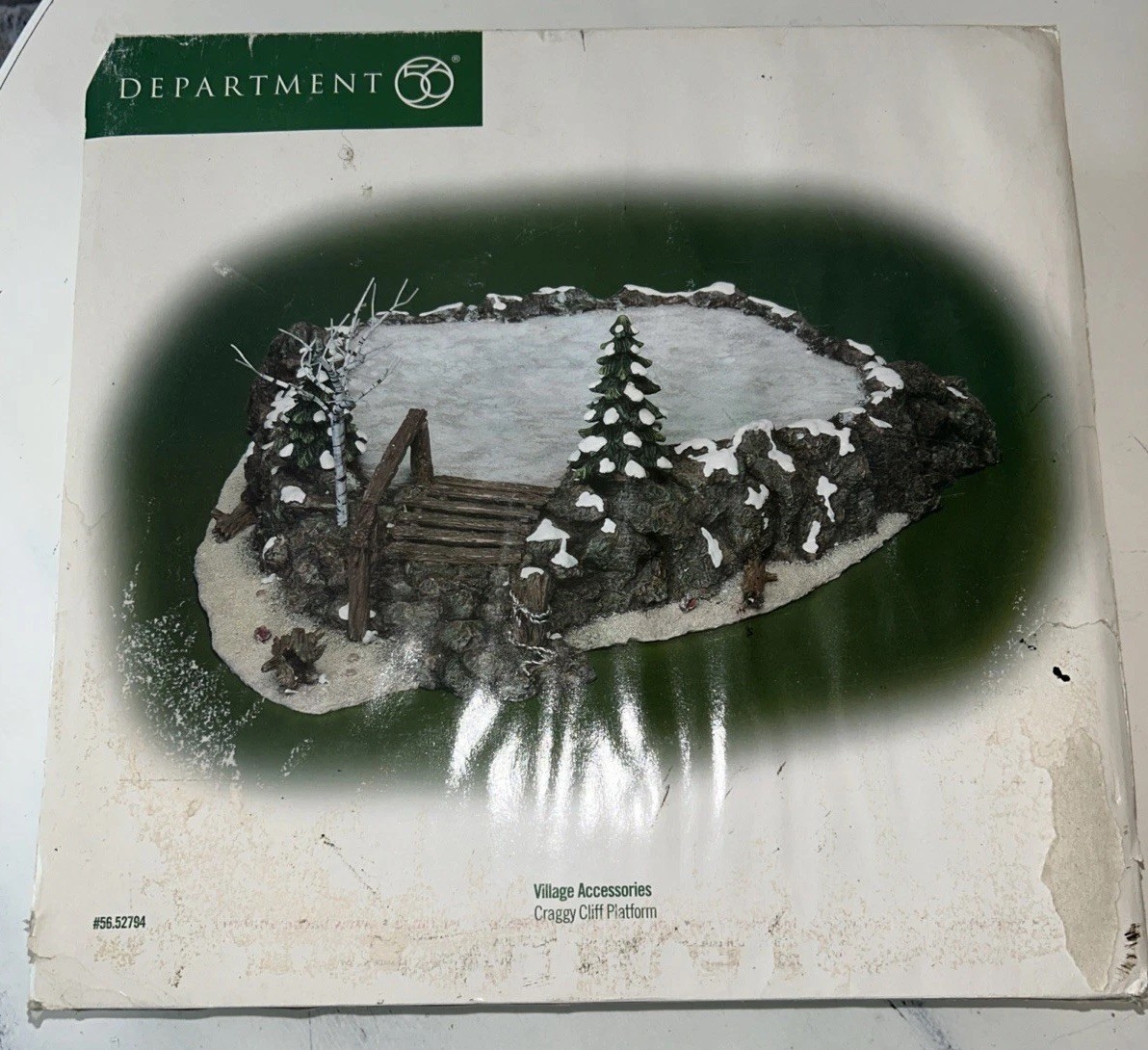 Dept 56 Craggy Cliff Platform #56.52794 Village Accessories NIB Retired Trees