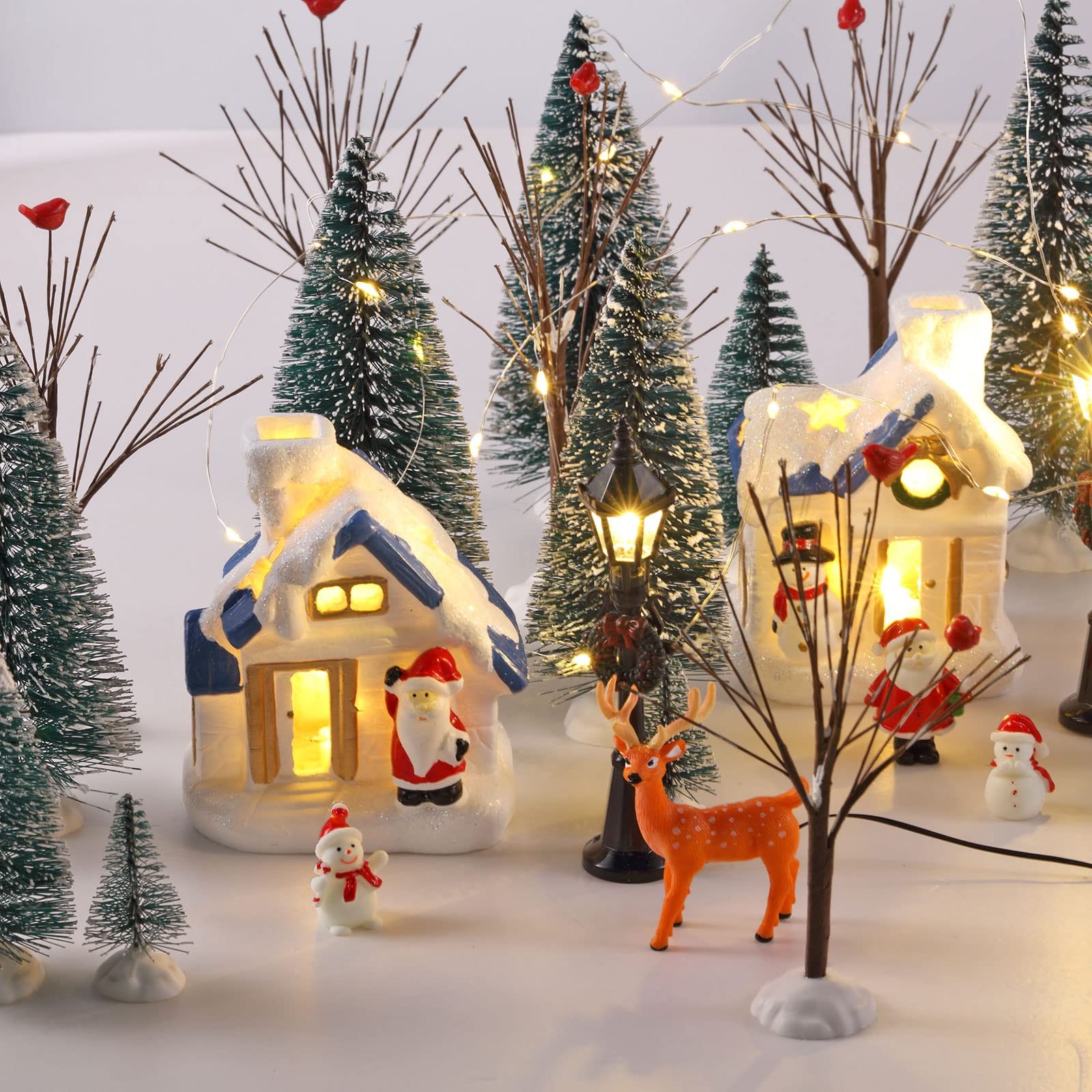 Namalu 34 Pieces Christmas Miniature, Mainly in Red, White, Brow, and Green