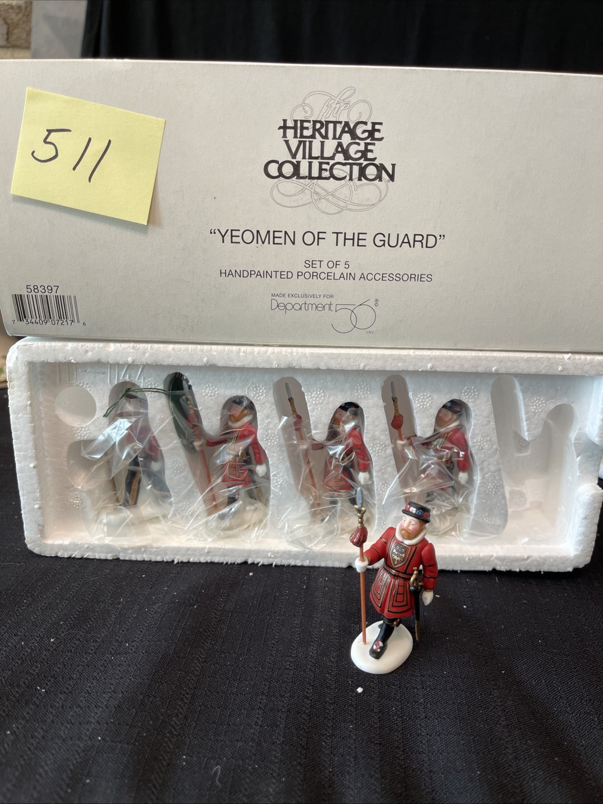 Dept 56 Heritage Village “Yeomen of the Guard” Set of 5 #58397 Retired Yeoman