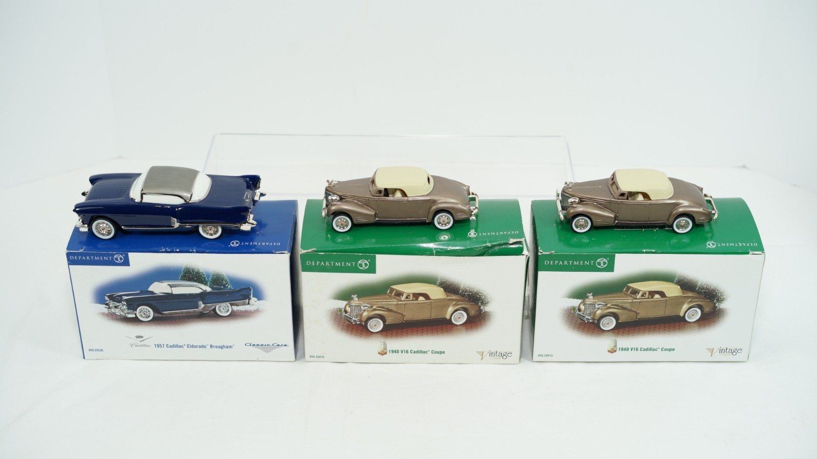 Department 56 Classic Vintage Cars 1957 Cadillac Eldorado & 1940 V16 Coupe S13