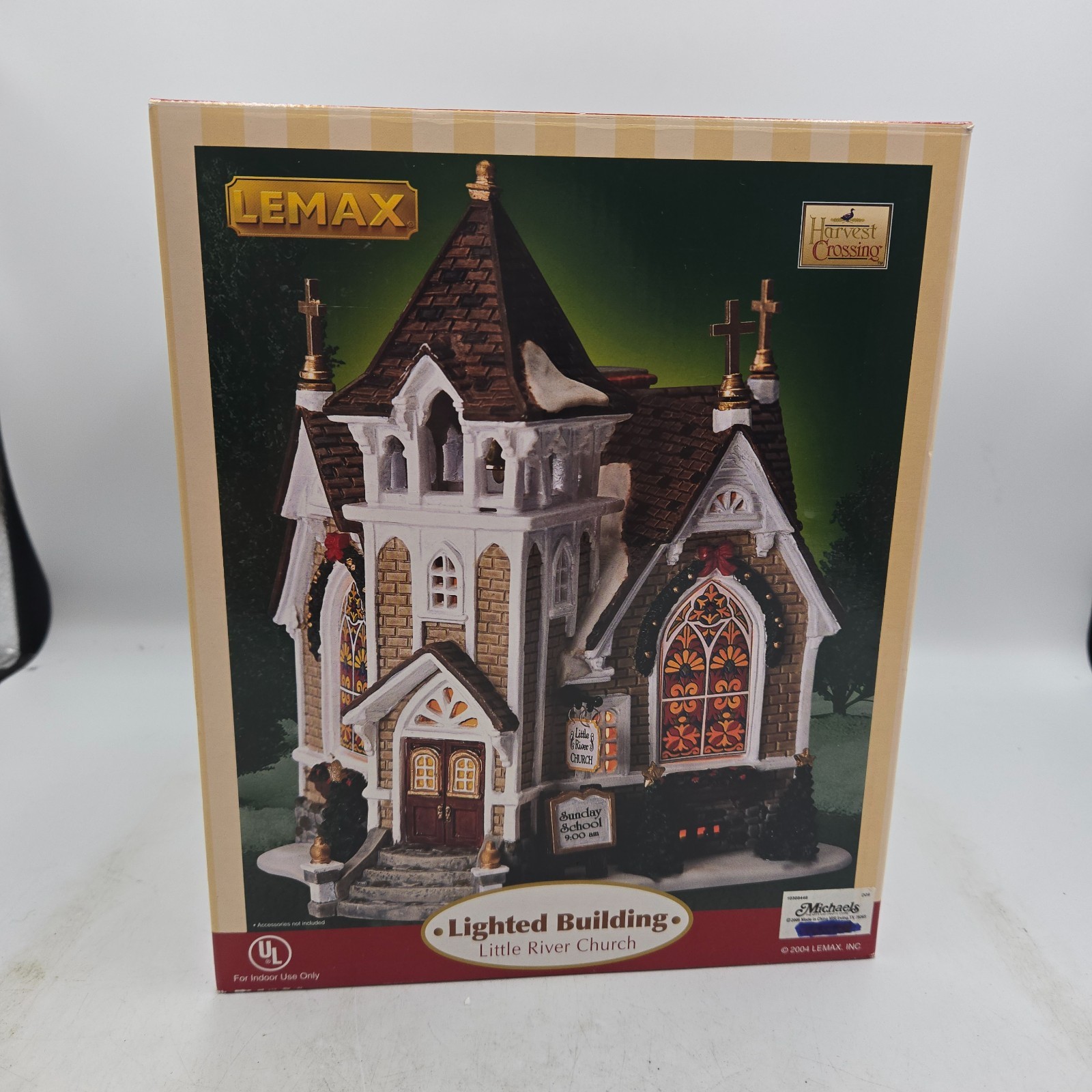 Lemax Little River Church 2004 Harvest Crossing Lighted Village w/ Box